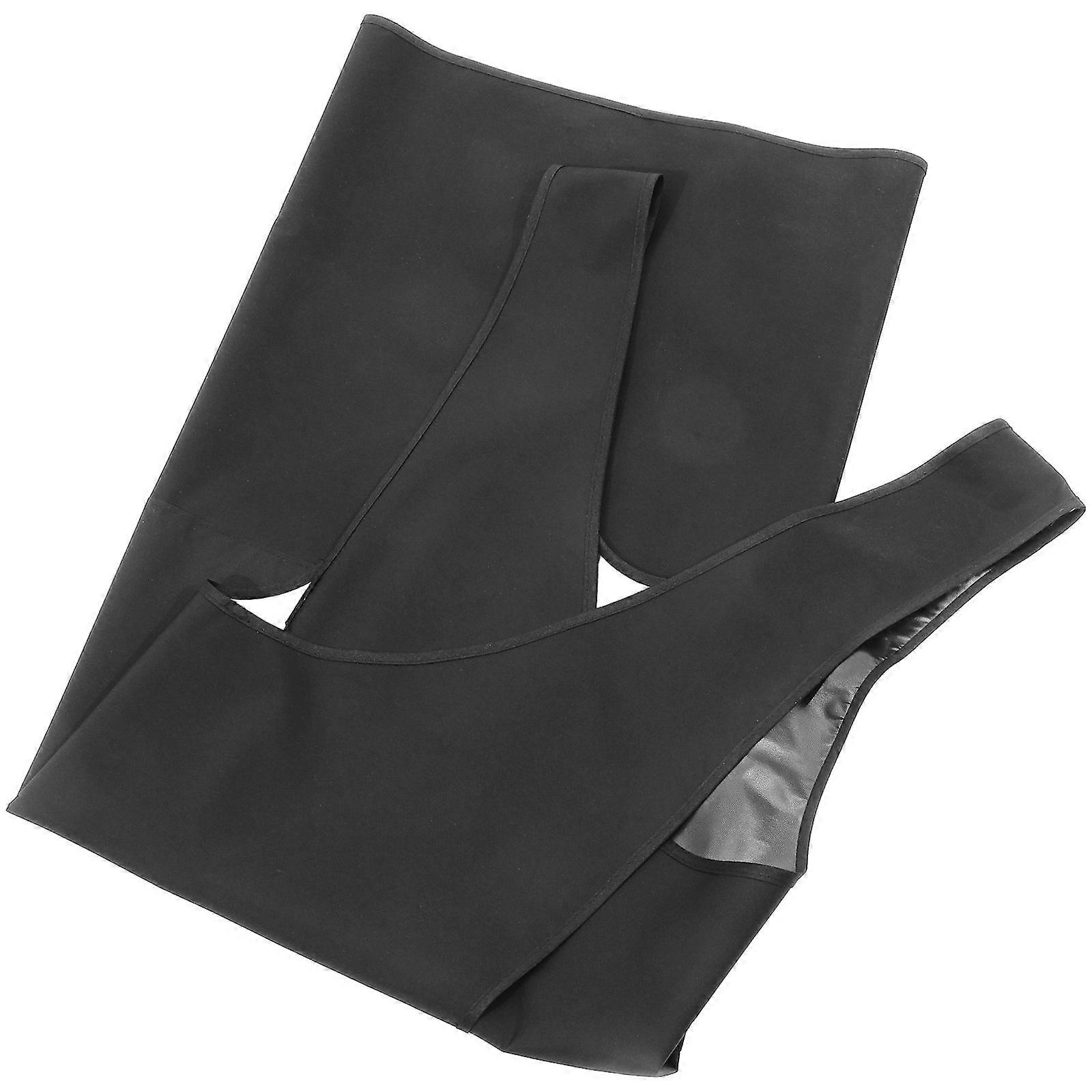 Black Barber Apron for Hair Stylist Made of Polyester with Pocket Suitable for Barbers