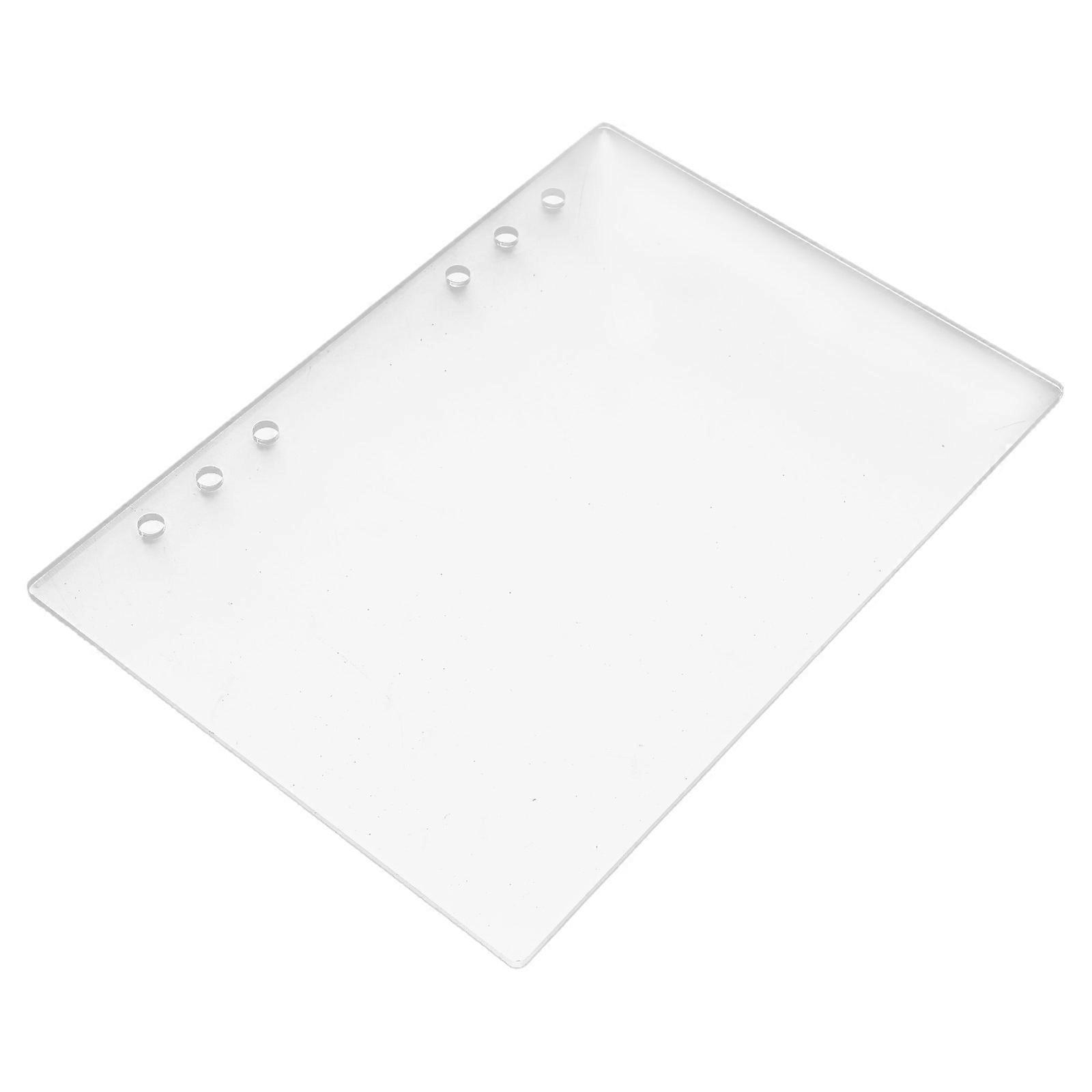 Stylish White Acrylic Loose Leaf Notebook Cover for Decoration with Sleek Design and Detachable Feature 8.5x11 inches