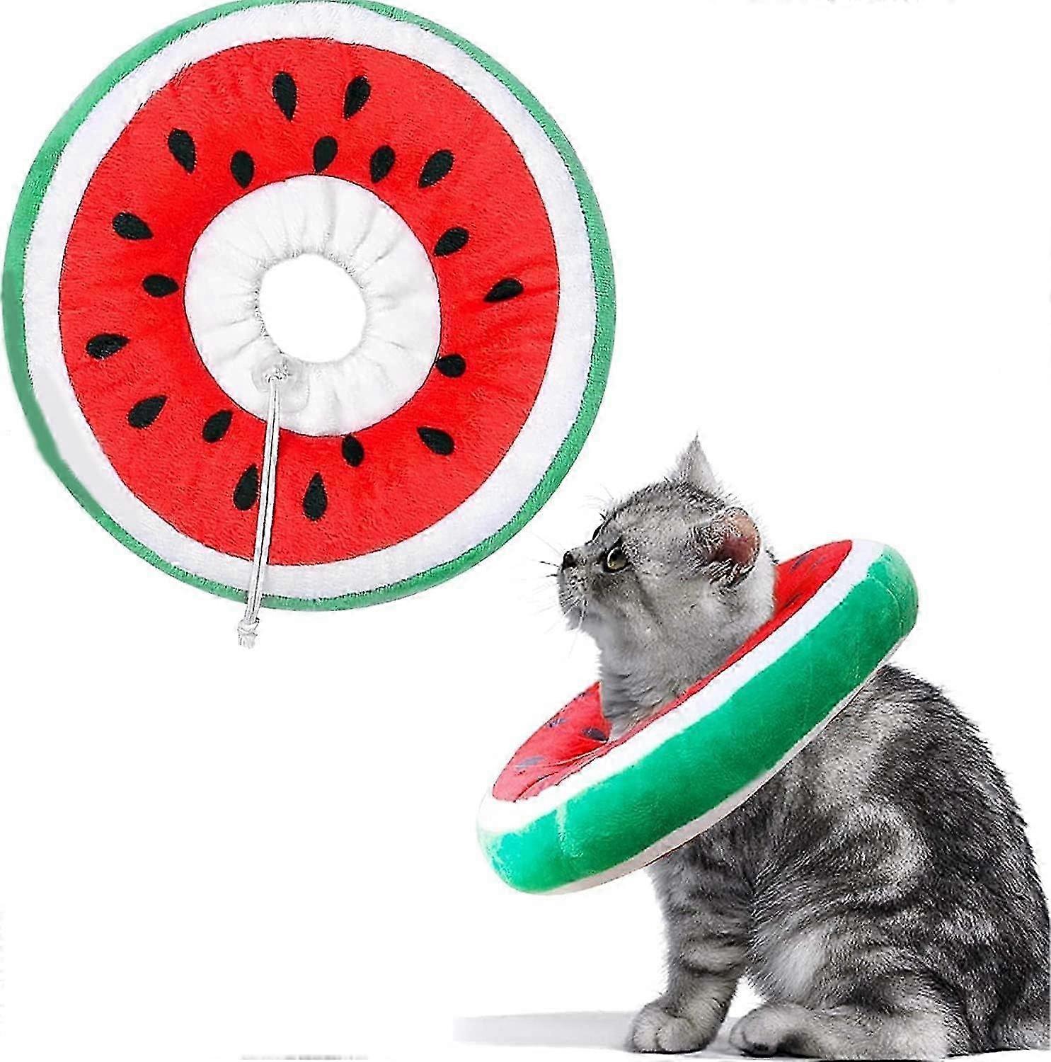 Adjustable Soft Cat Cone Collar for Recovery - Elizabethan Wound Healing Collar for Cats by Runmeihe