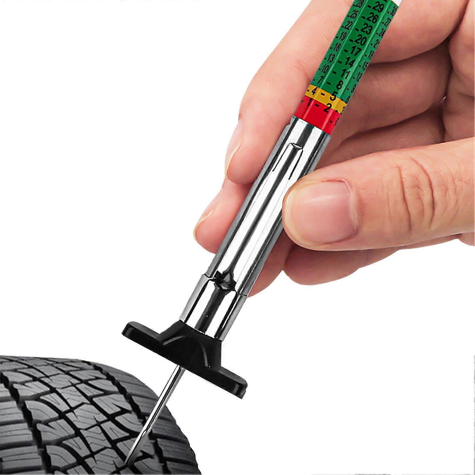 Profiltiefenmesser – Auto, Tiefenmesser Precise measuring tool with colorcoded display, tire wear indicator, maintenance accessory