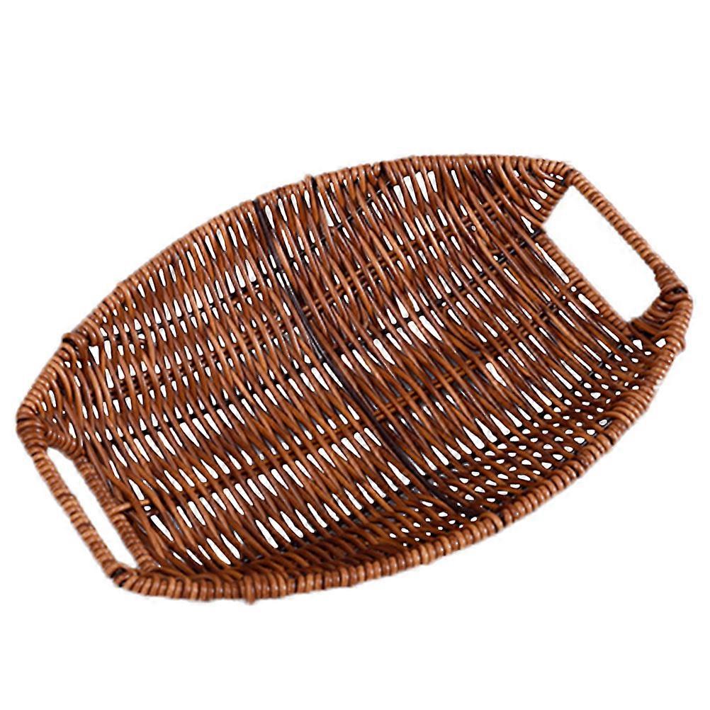 Woven Food Storage Basket for Vegetables Snacks and Fruit Portable Bread Basket 1 Set