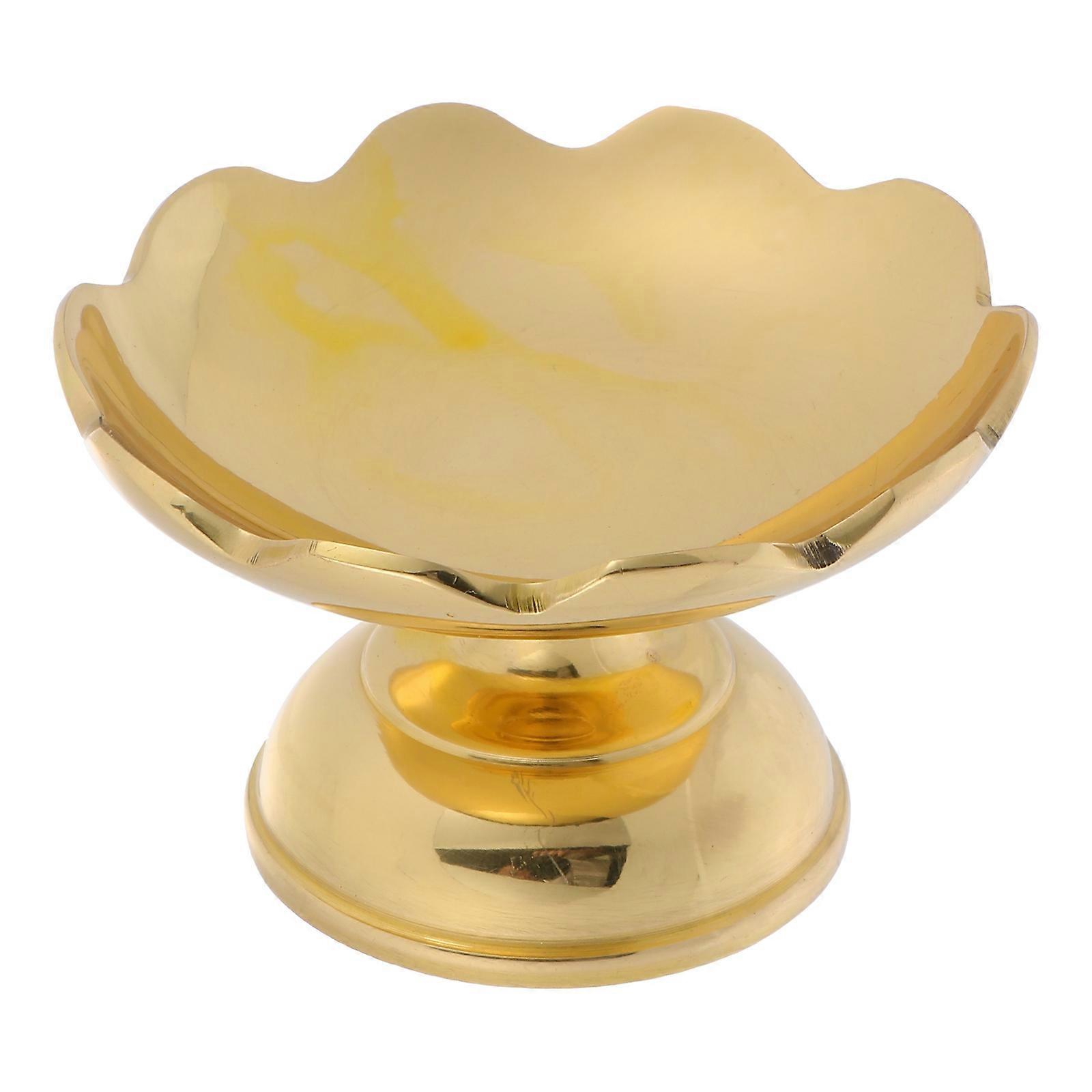 Golden Copper Fruit Tray for Home Made of Premium Copper Material with Fine Workmanship 6.3 Inches