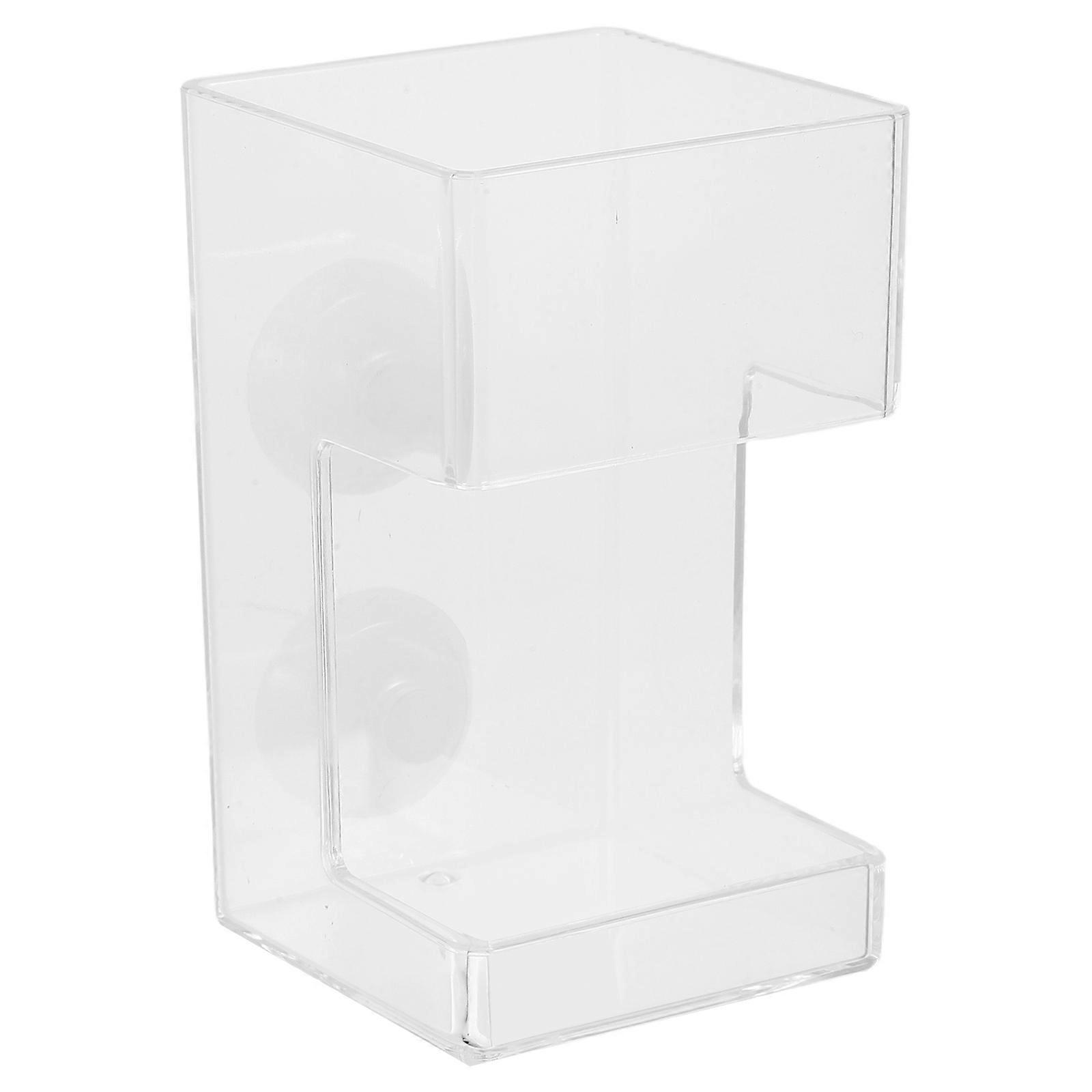 Clear Acrylic Fish Feeder with Suction Cup Auto Worm Feeder Shrimp Feeder Floating Tray for Fish Tank
