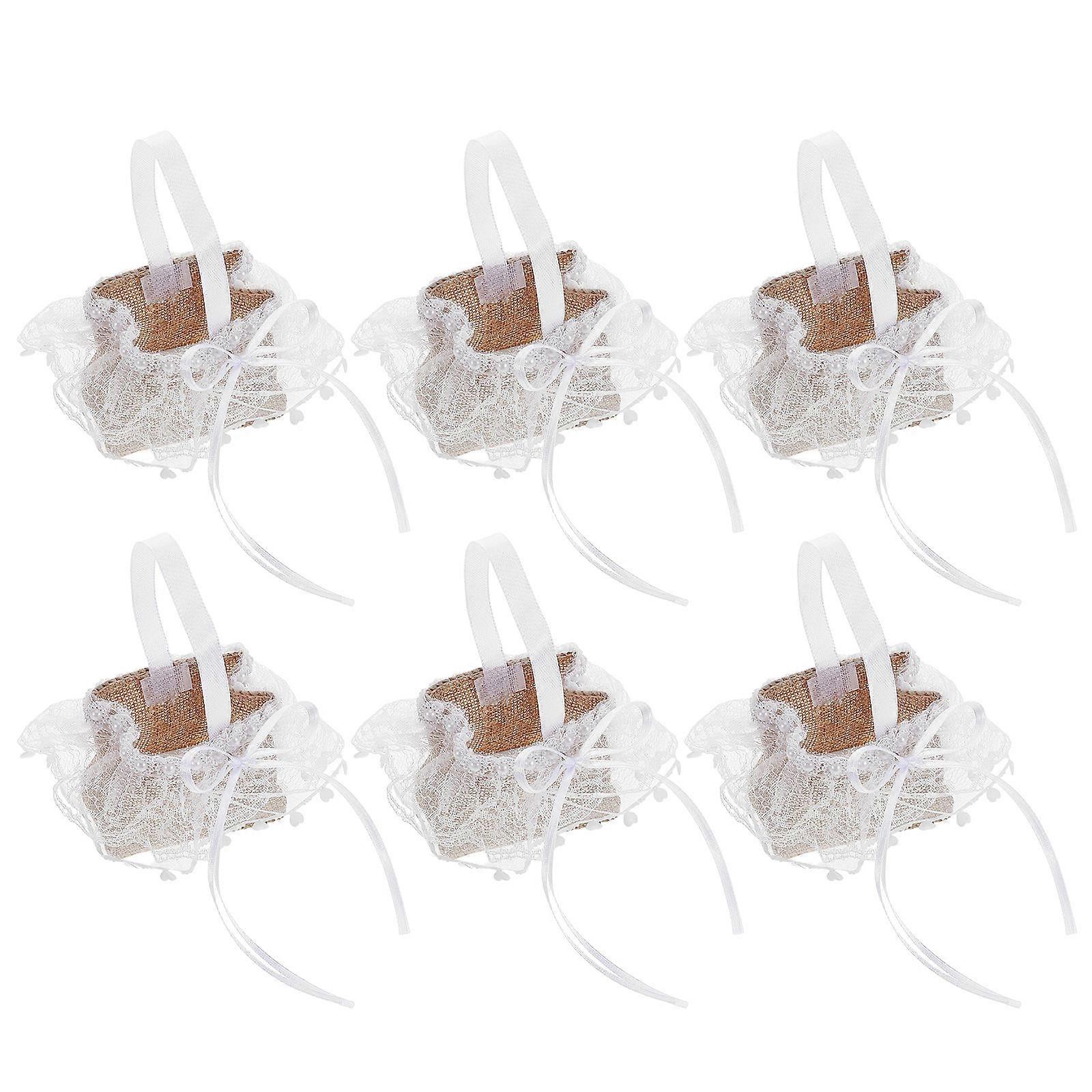 a polished and professional product description based on your input:
**6pcs Lace Candy Favor Boxes – Sturdy Decorative Wedding Favor Containers