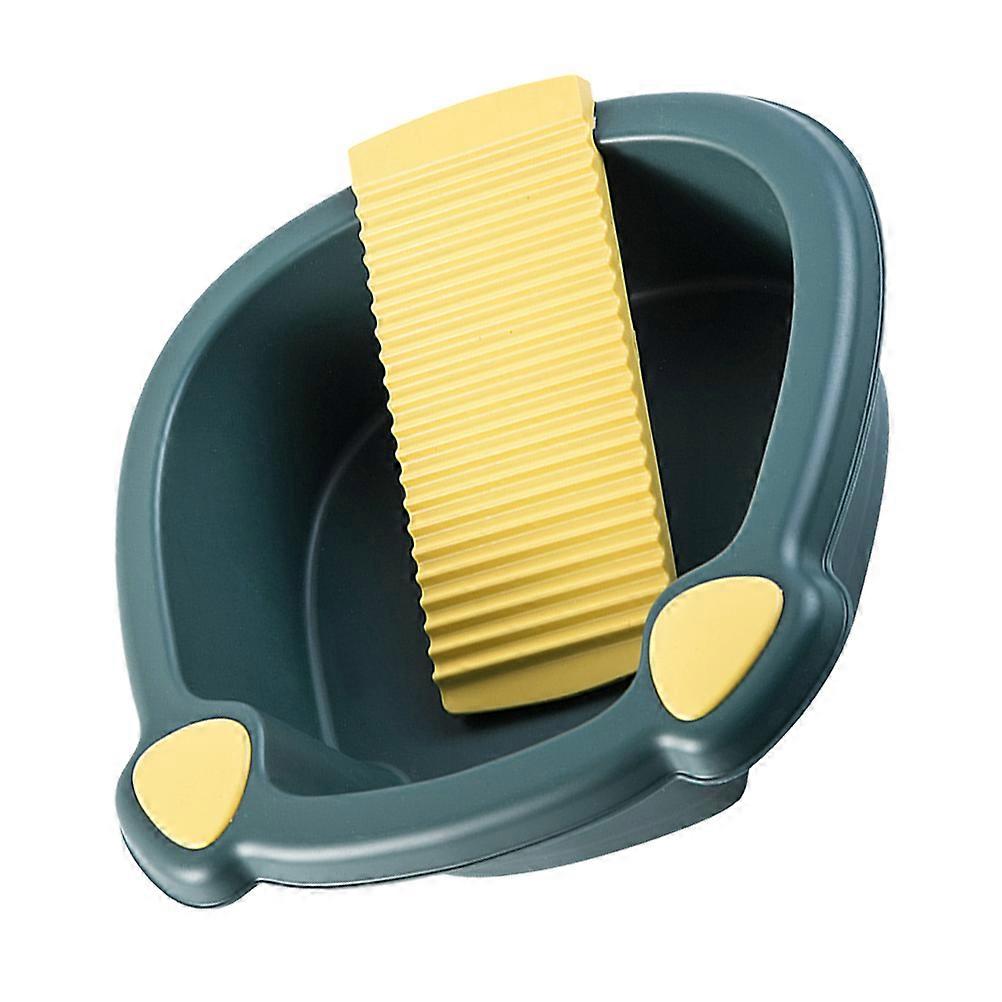 1 Set Washboard Basin for Hand Washing Delicate Clothes and Small Items