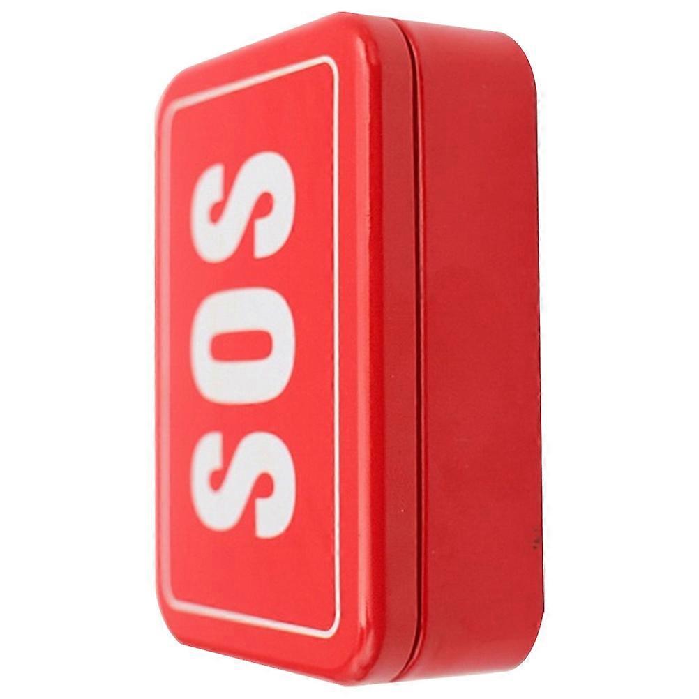SOS Outdoor Survival Box for Storage with Metal Case Red Color Perfect for Emergency Tools and Outdoor Adventure 4.5 x 3.2 x 2.1 Inches