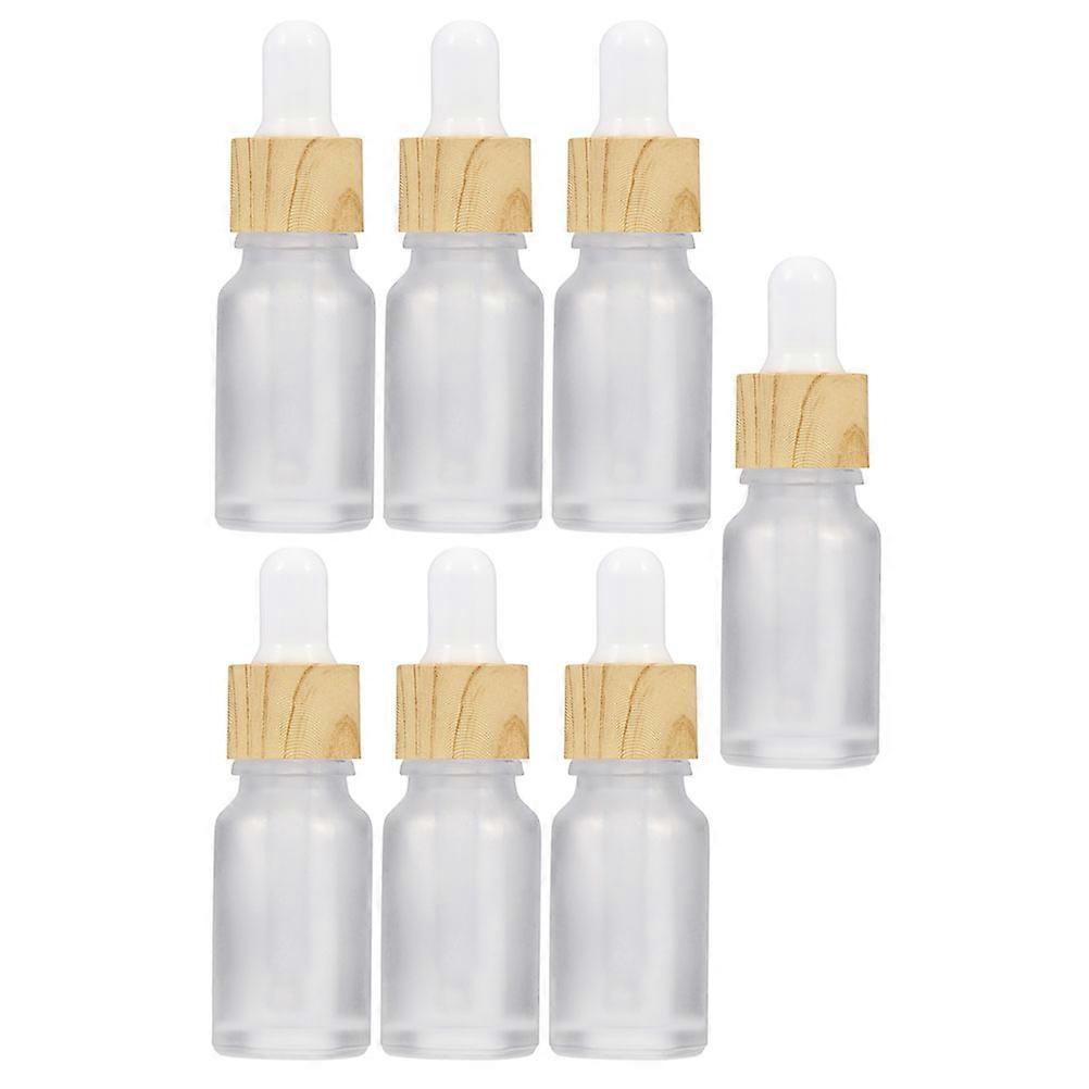 7pcs Refillable Essential Oil Bottles with Droppers – Frosted Glass Containers for Aromatherapy, Perfumes & DIY Liquids – Portable, Space Saving