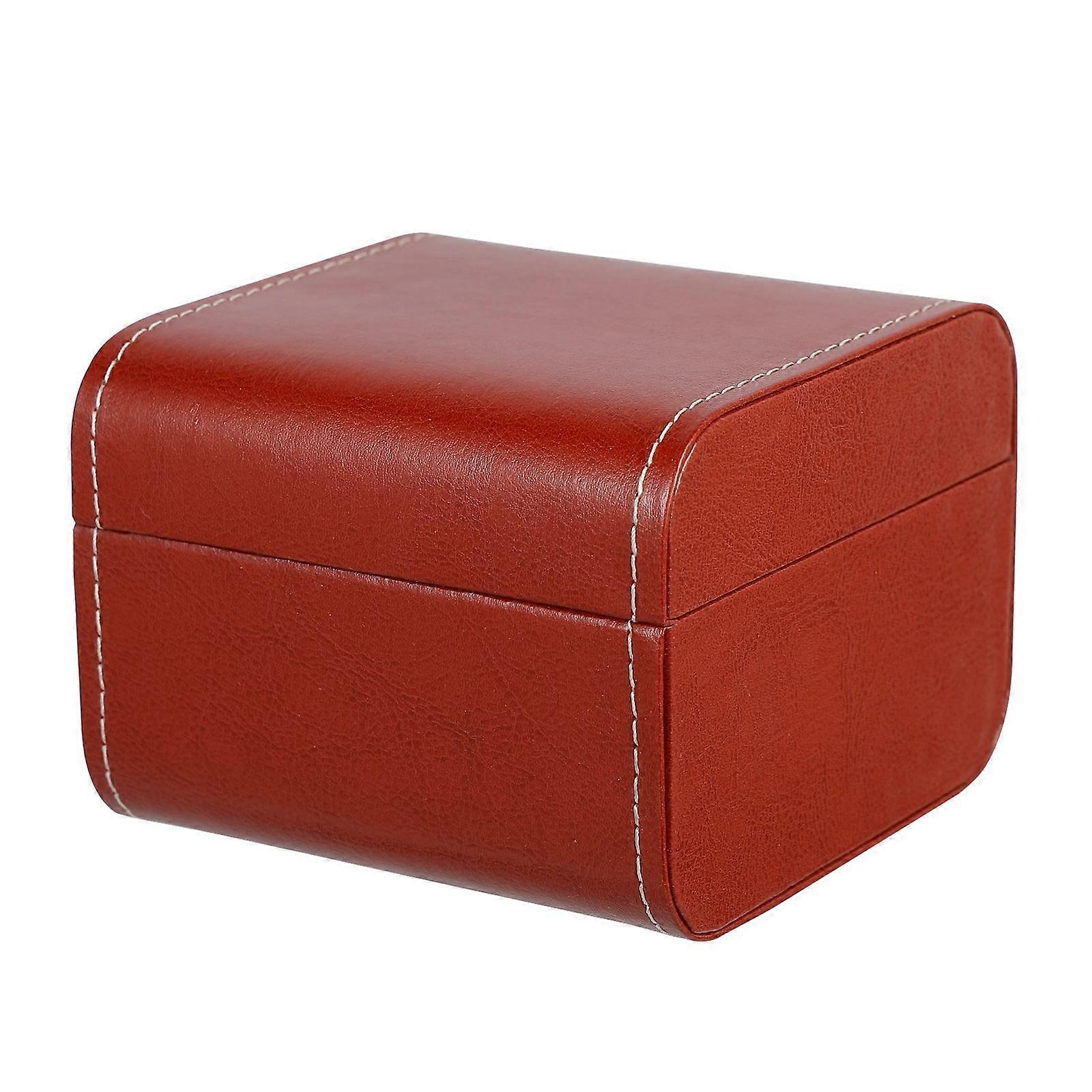 Watch Jewelry Case Pu Material Protective from Dust and Scratches 4.3x4.3x3.1in 1Pack
