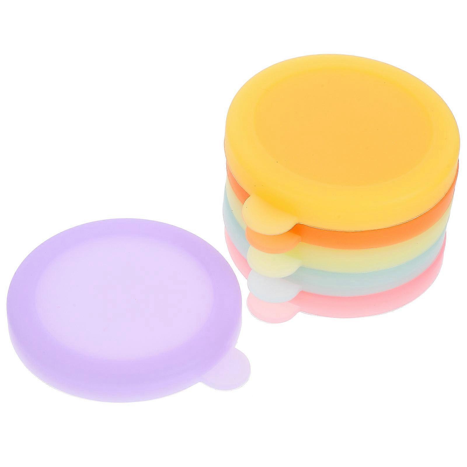 6pcs Reusable Silicone Lids for Dipping Bowls, Multi Color Sauce Cup Covers, Easy to Clean for Yogurt Holders, Perfect for Family Dinners and Picnics