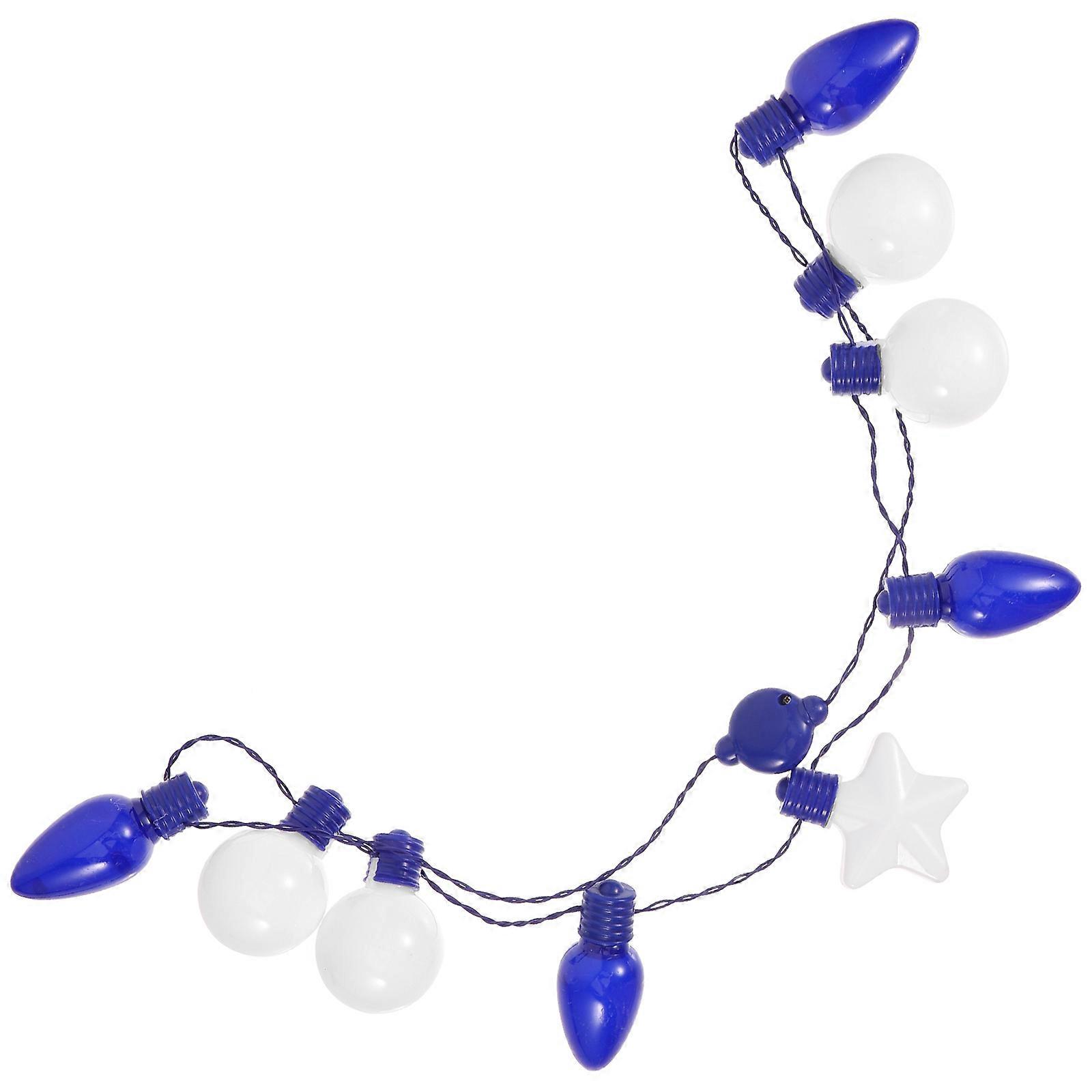 Festive Design Light Necklace For Adults Ideal For Hanukkah Party Assorted Color Options 1Pcs