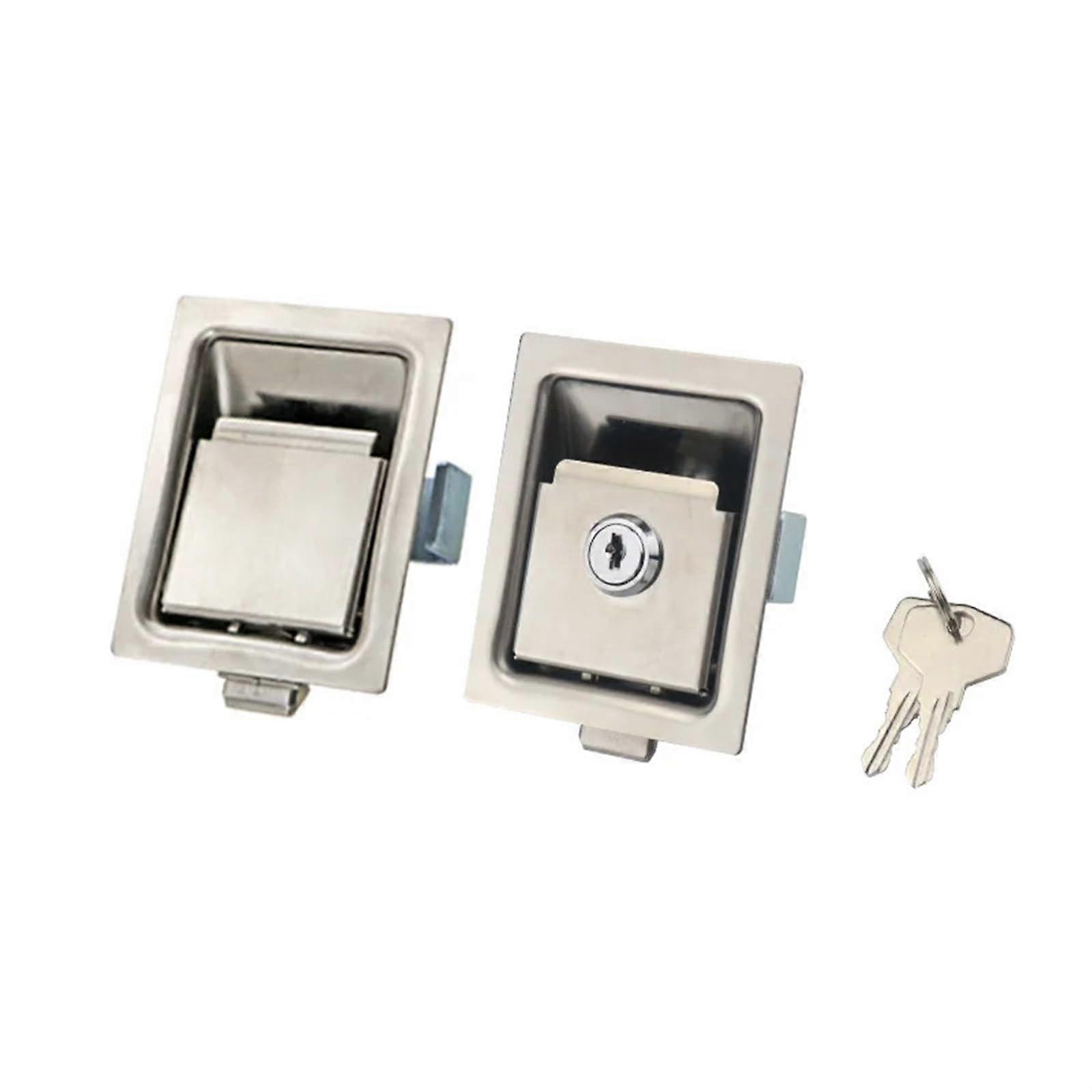 Stainless Steel Door Lock MS8664 Industrial Cabinet Lock for Switch Cabinet Distribution Box RV Cam Lock 1pc (With lock)