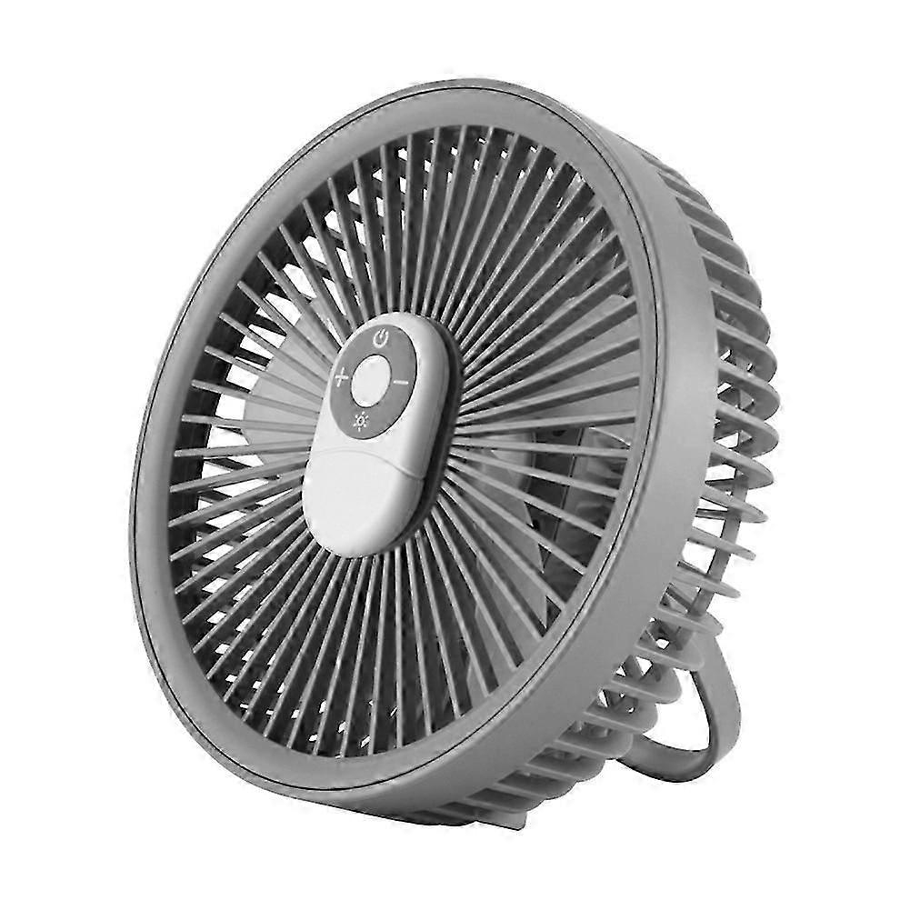 Versatile 4-Speed Clip-On Desk Fan with LED Light - Portable UK Cooling Solution