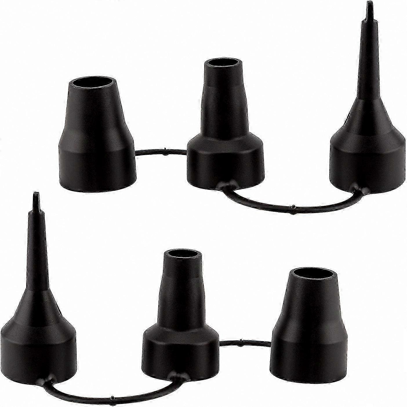 2-Pack Air Pump Nozzles with 3 Size Adapters for Inflatable Pool Sofa Bed Mattress (0.25in, 0.68in, 0.87in) Plastic Replacement Nozzles