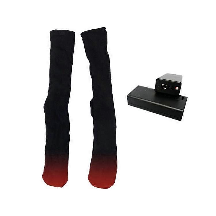 Winter Heated Socks Double Layer Thermal Warmth Battery Operated Toe Back