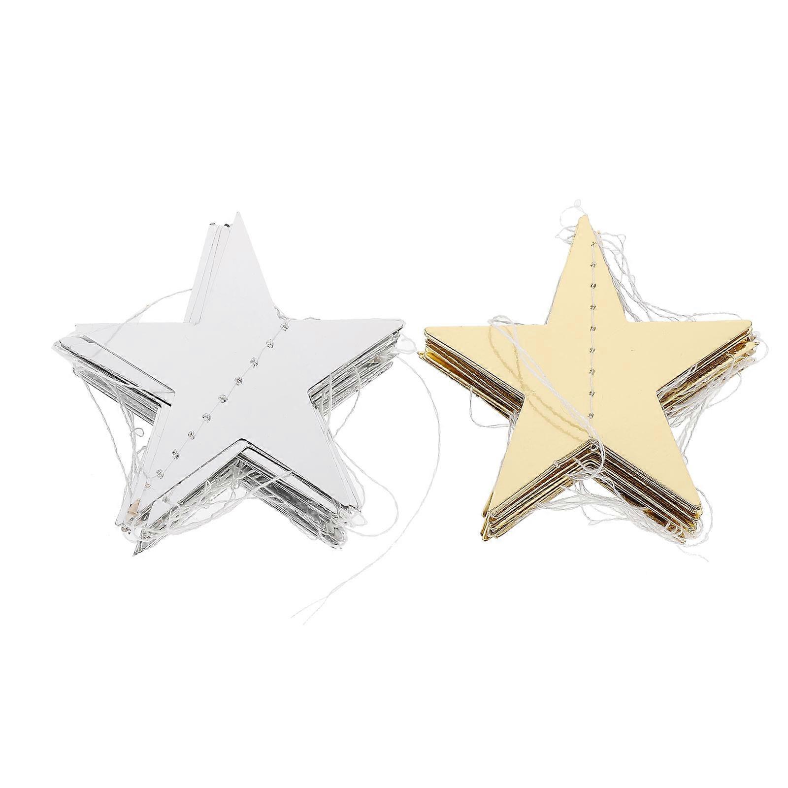Assorted Color Star Paper Garland for Decoration with Enough Length 4Pcs