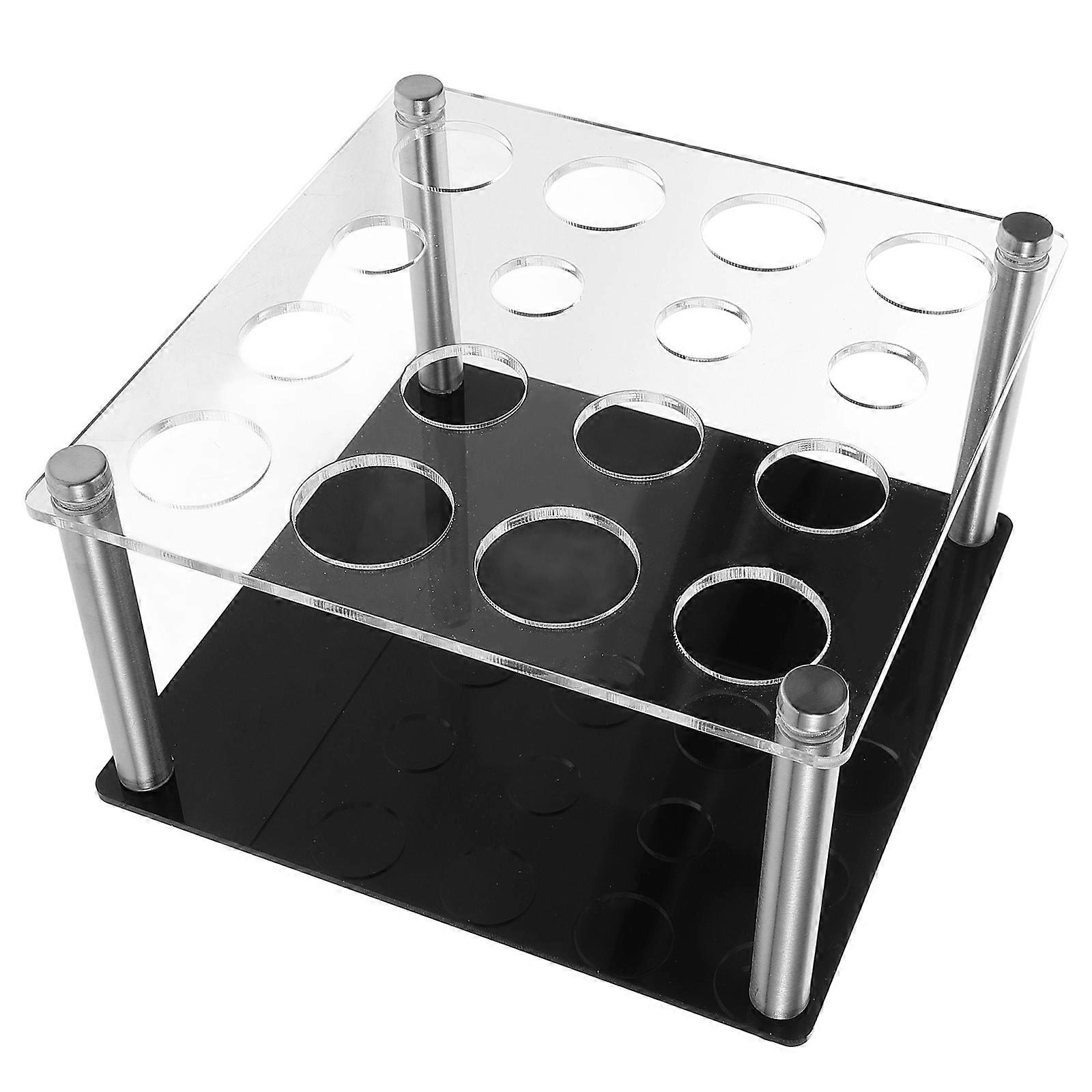 Acrylic Chess Piece Holder for DIY Base Versatile Apertures and Elegant Design 4.5 x 4.5 Inches