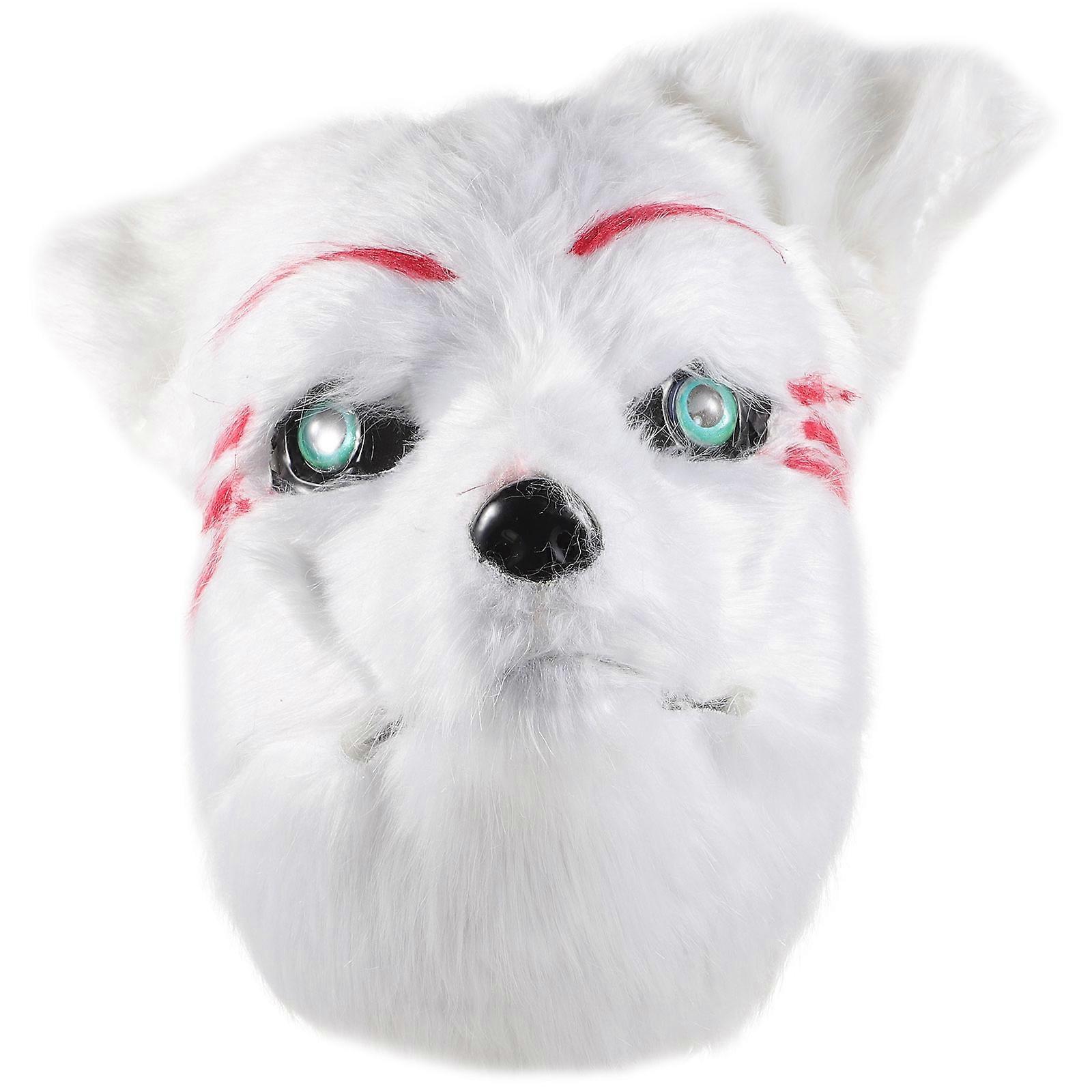 Furry Mask For Halloween Costume Parties Realistic Mouth Movement 1Pcs