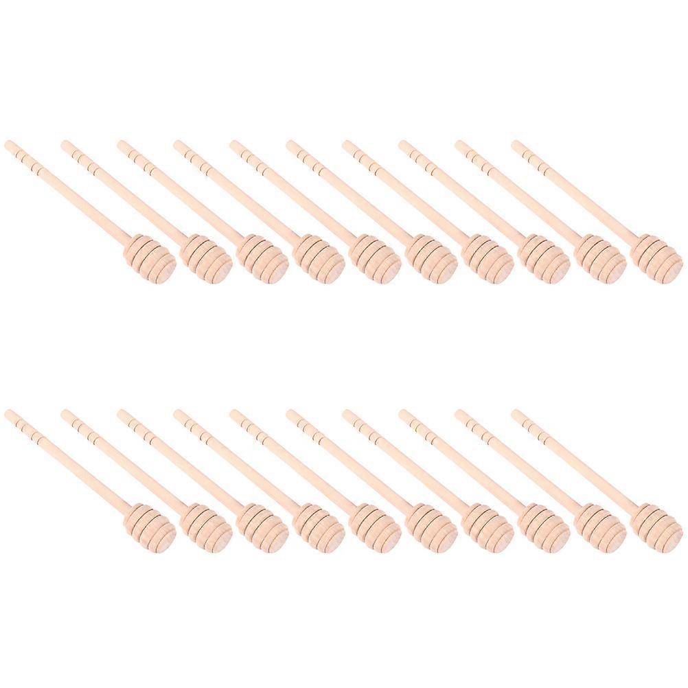 Honey Stirring Stick Made of Synthetic Material Ivory Color 20PCS Long Wood