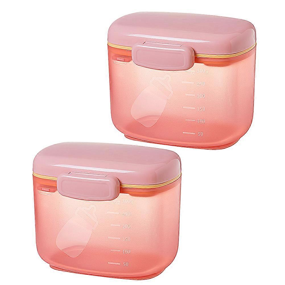 Dispenser 2Pcs Professional Double Layers Containers For Formula Holders 14X10.7CM Portable Feeding Time Easier