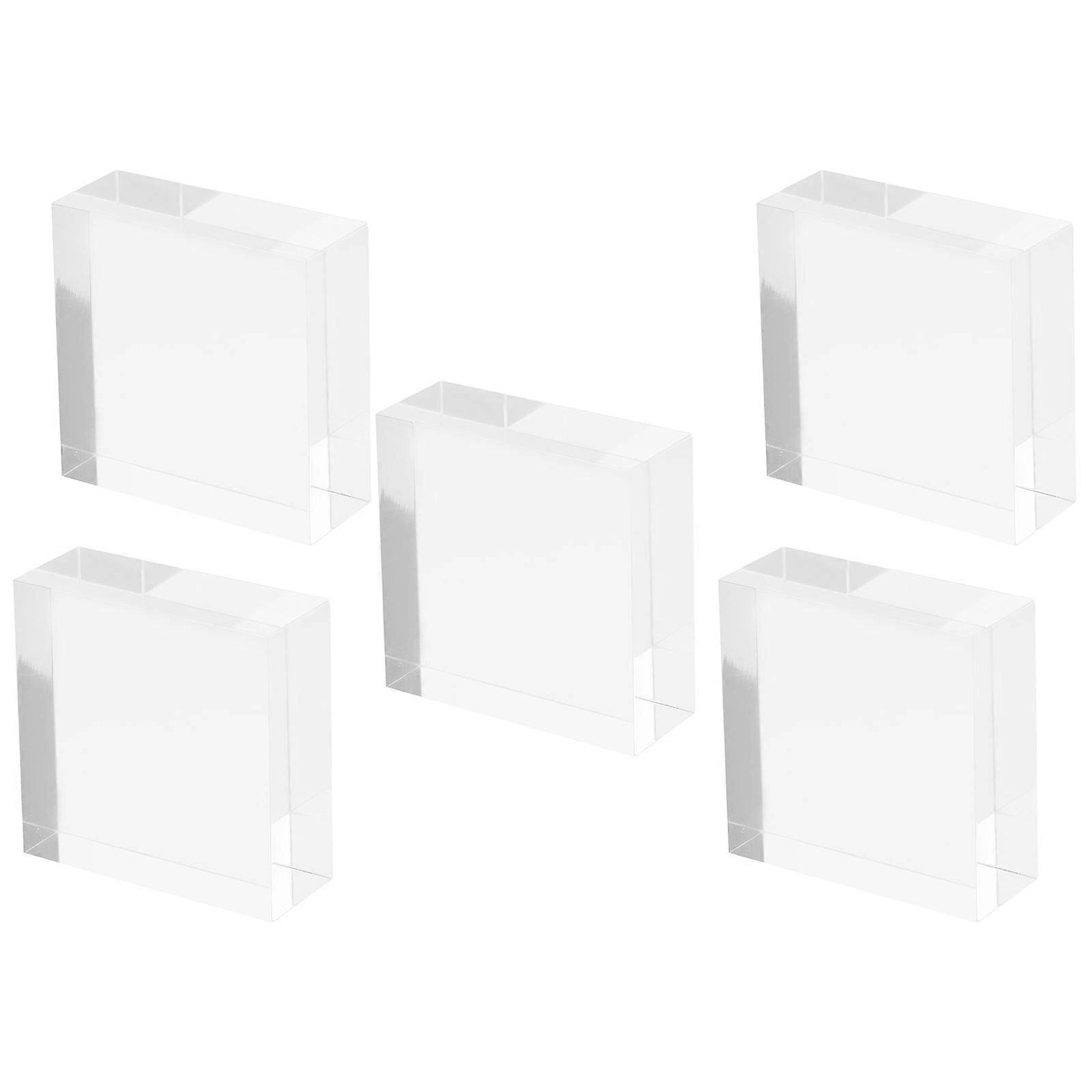 Acrylic Display Stand for Jewelry and Collectibles Sturdy Transparent Square Pieces
