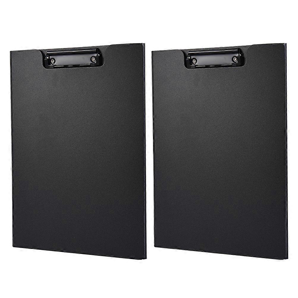 Plastic Storage Clipboard 2Pcs Black Clipboards Designed For Office And School Use Convenient Writing Experience