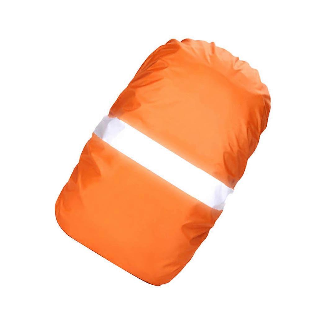 Waterproof Backpack Cover with Reflective Stripe for Hiking Camping Made of Size M Orange