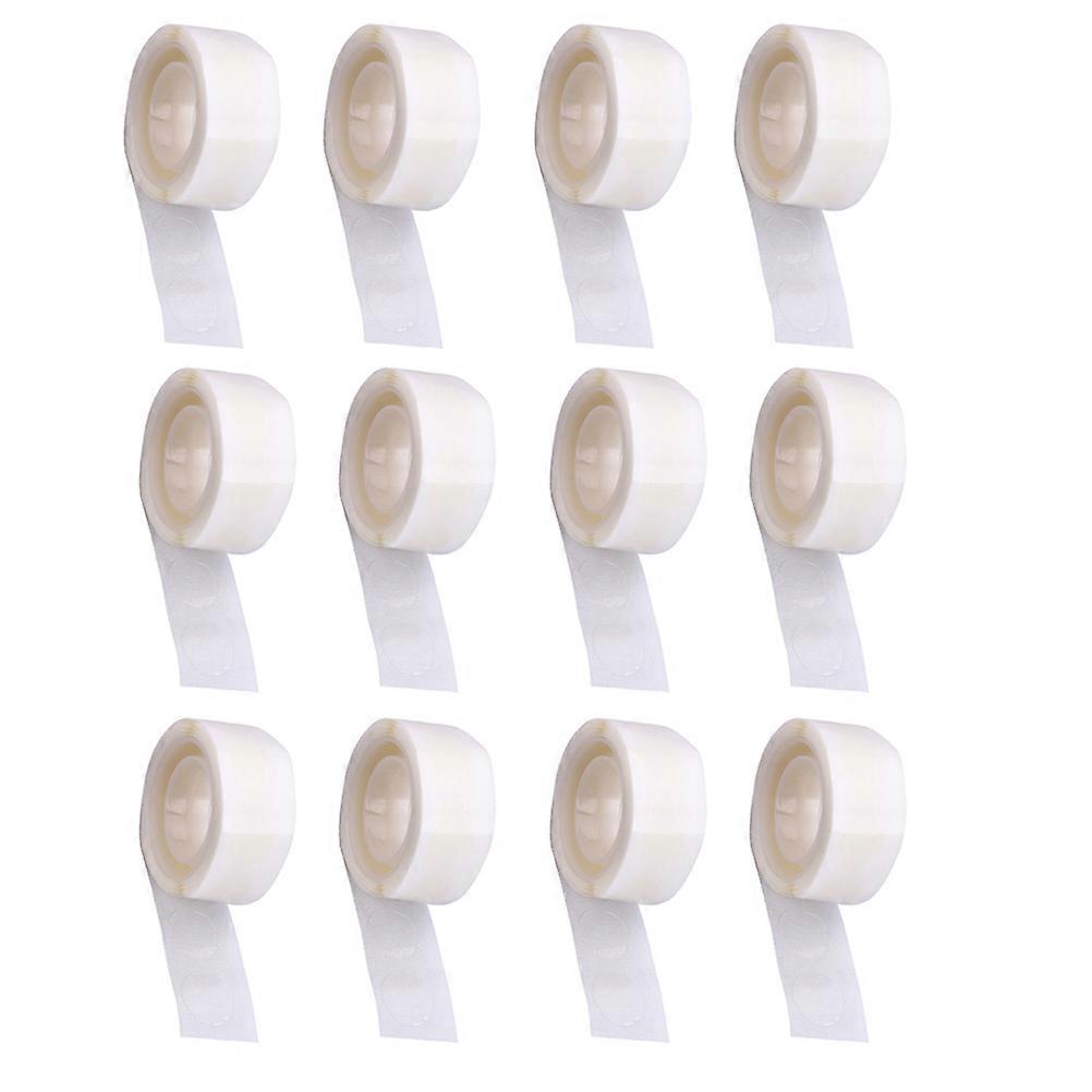 12 Rolls Multifunctional Tape Glue Points Clear Balloon Adhesive Dots Removable