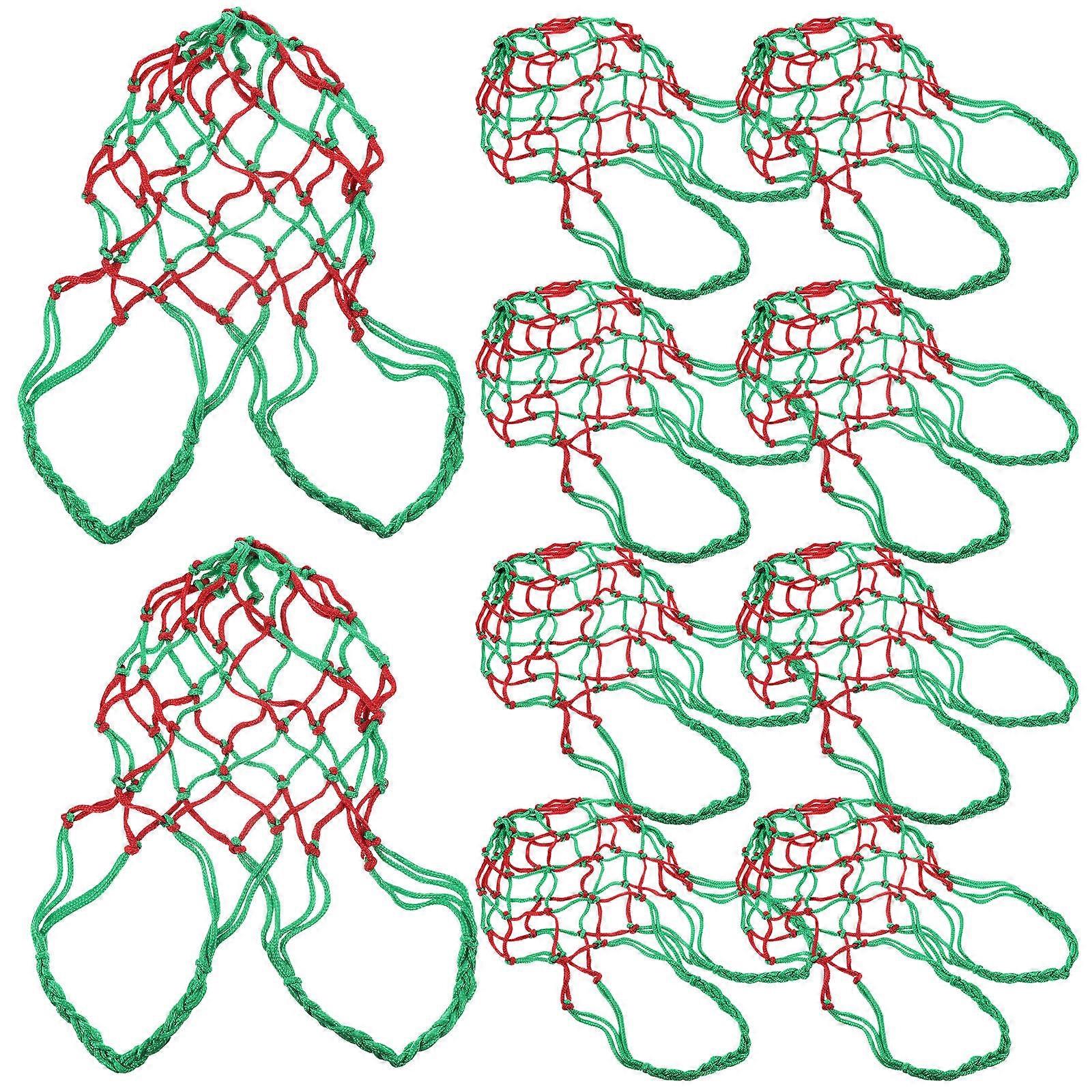 Reusable Fruit Net Bag 10Pack Hanging Basket For Fruit Storage In Multi Polyester Material For Homeowner Use