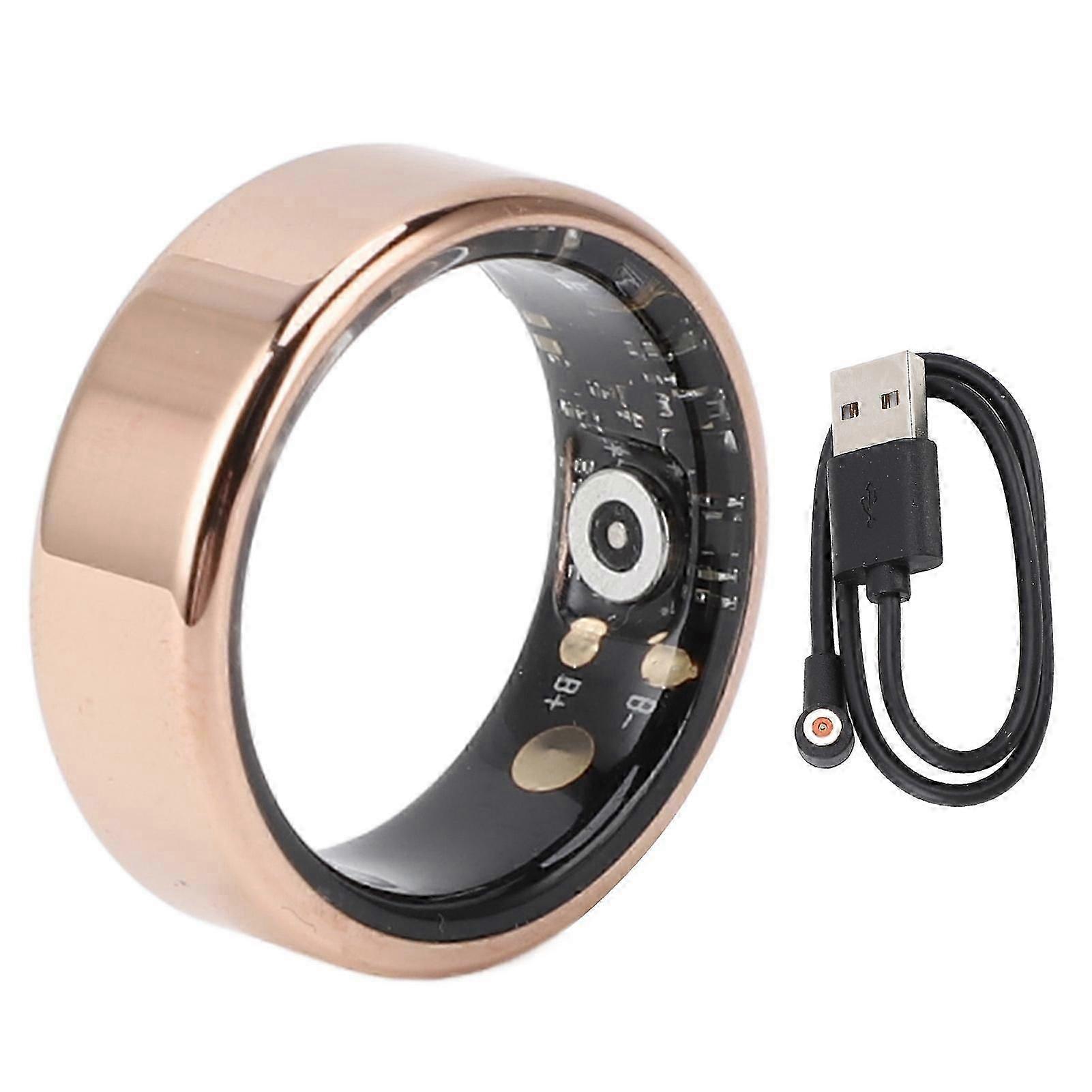 Elegant Smart Ring: Wireless Health & Fitness Tracker with Sleep Monitoring, Size 8