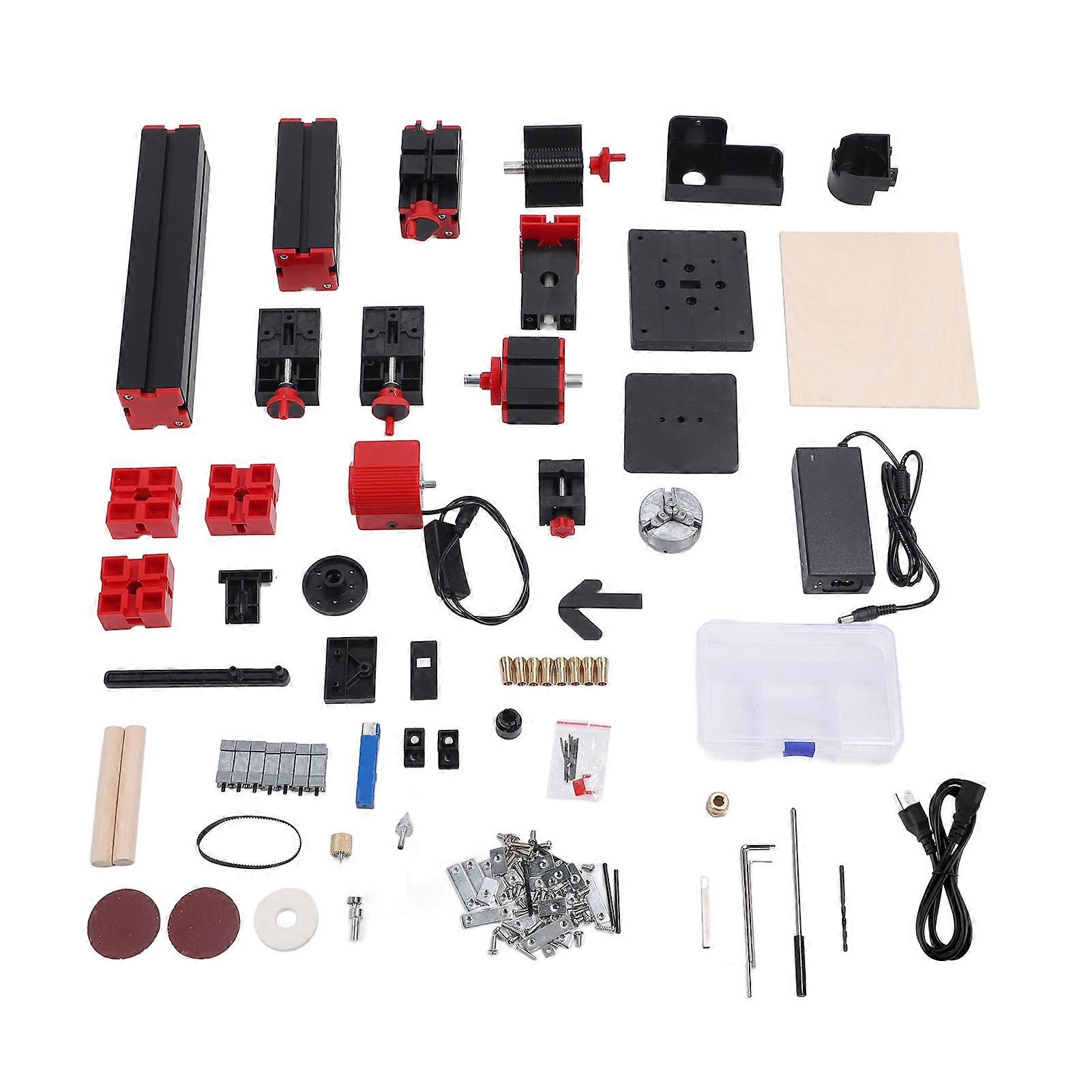 8 in 1 Mini Multifunctional Jigsaw Wood Metal Lathe Milling Drilling Sanding Machine with Bow Arm