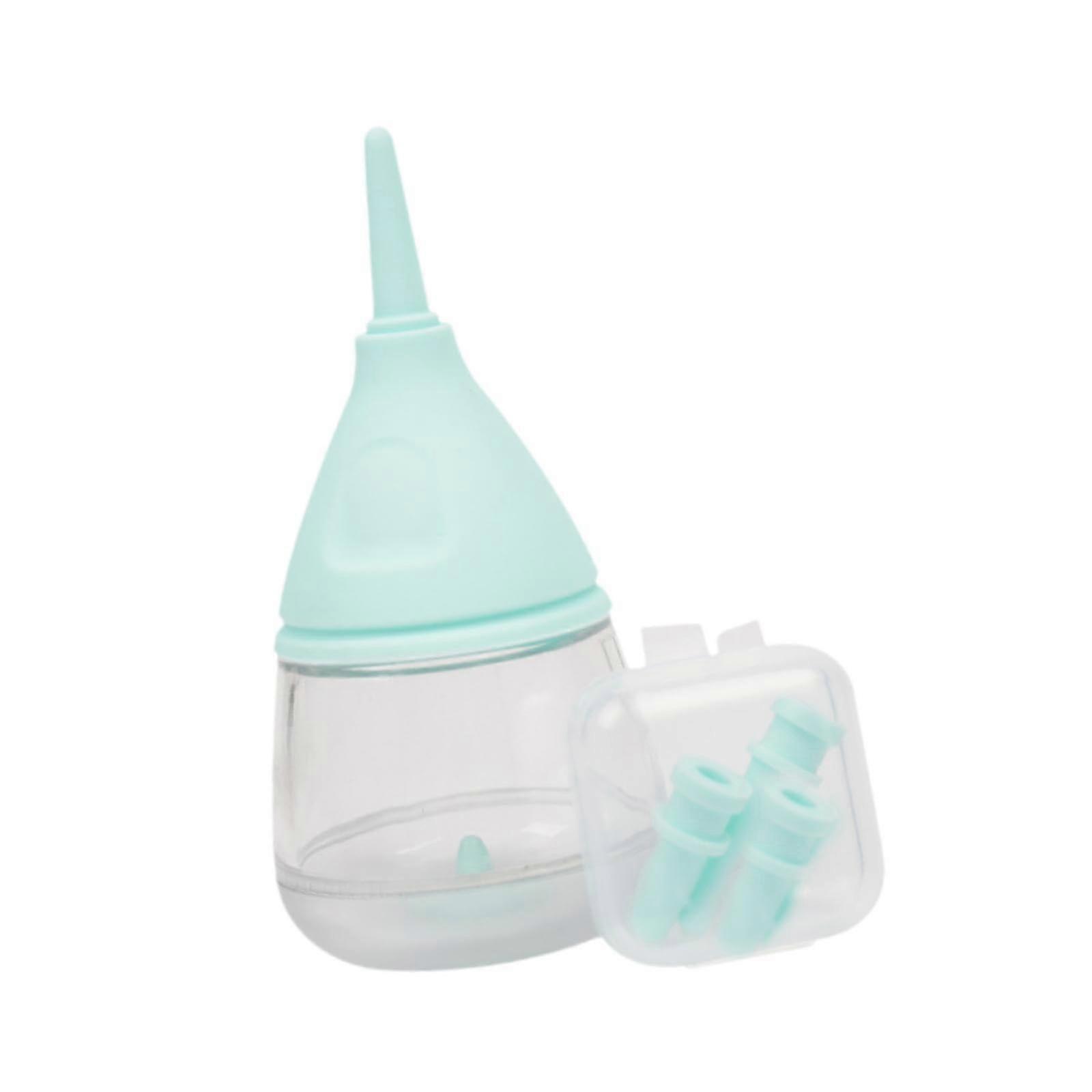 Kitten Bottle Feeding Kit 35ml Capacity Milk Bottle With Interchangeable Teats For Small Animals Blue