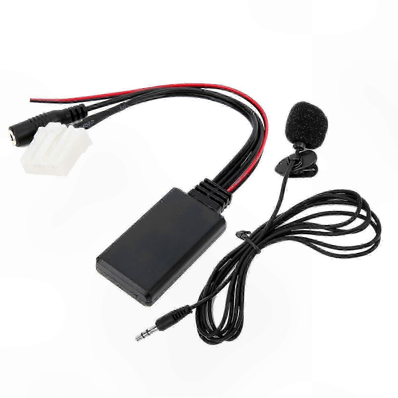 Bluetooth 5.0 Auxiliary Adapter Wire, 150cm Replacement Microphone Cable for Car Audio Systems