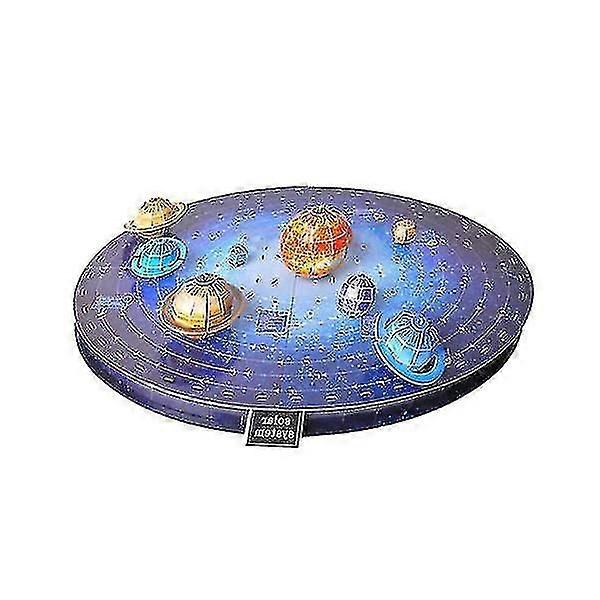 1 Set Of Solar System 3d Three-dimensional Puzzle Toy Space 8 Planets Models