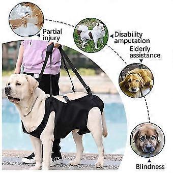 Dog Carrying Harness Pet Support Harness Puppy Rehabilitation Lift Vest Adjustable Strap Thicken Handle for Injuries,L