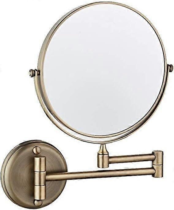 Beauty Mirror Magnification Rotate Wall Mounted Adjustable Bathroom Mirror Rust-Resistant Metal