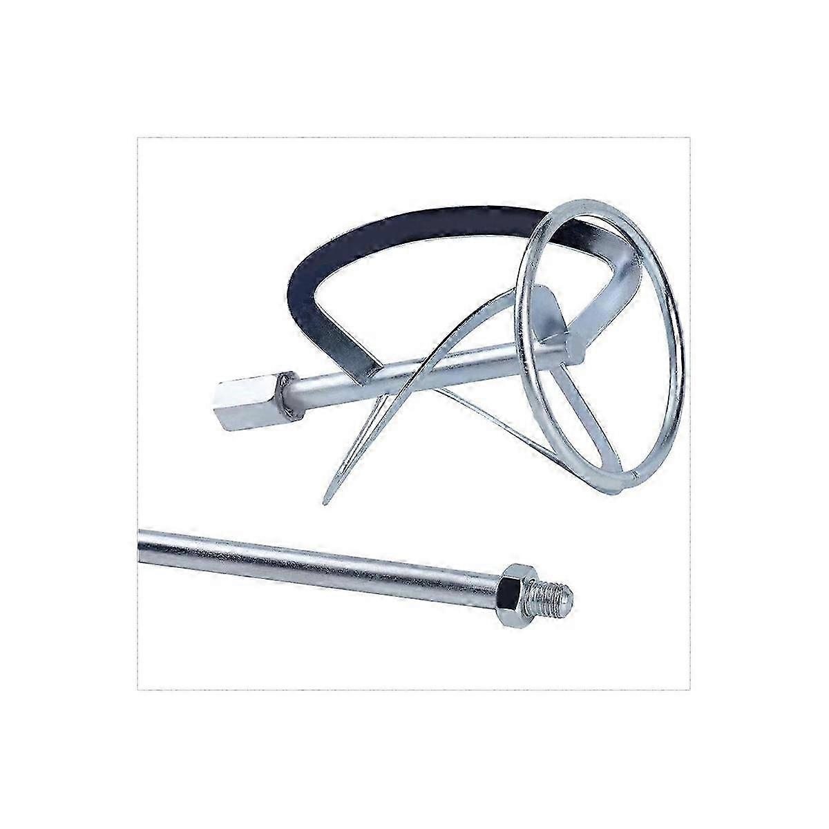 Paint Mixer Stirring Rod for Drill Attachment Concrete Mortar Mixer - Silver, Universal Compatibility