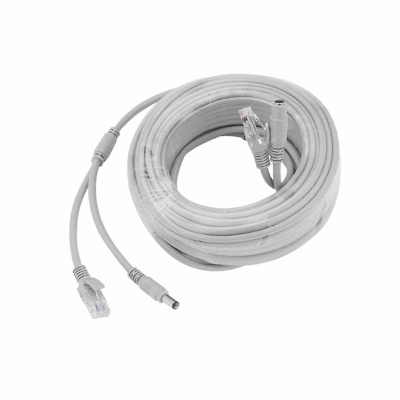 Integrated Power Cable for Network Surveillance Cameras with Video Support