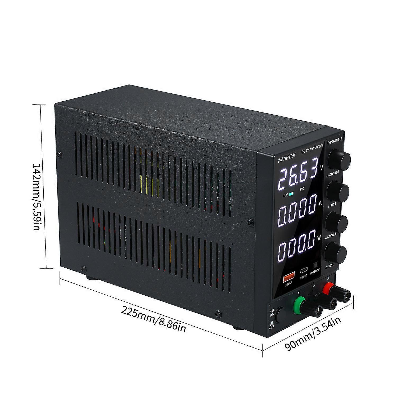 WANPTEK DPS305U 0-30V 0-5A 150W Switching DC Power Supply 4 Digits Display LED High Precision Adjustable Mini Power Supply AC 115V/230V 50/60Hz