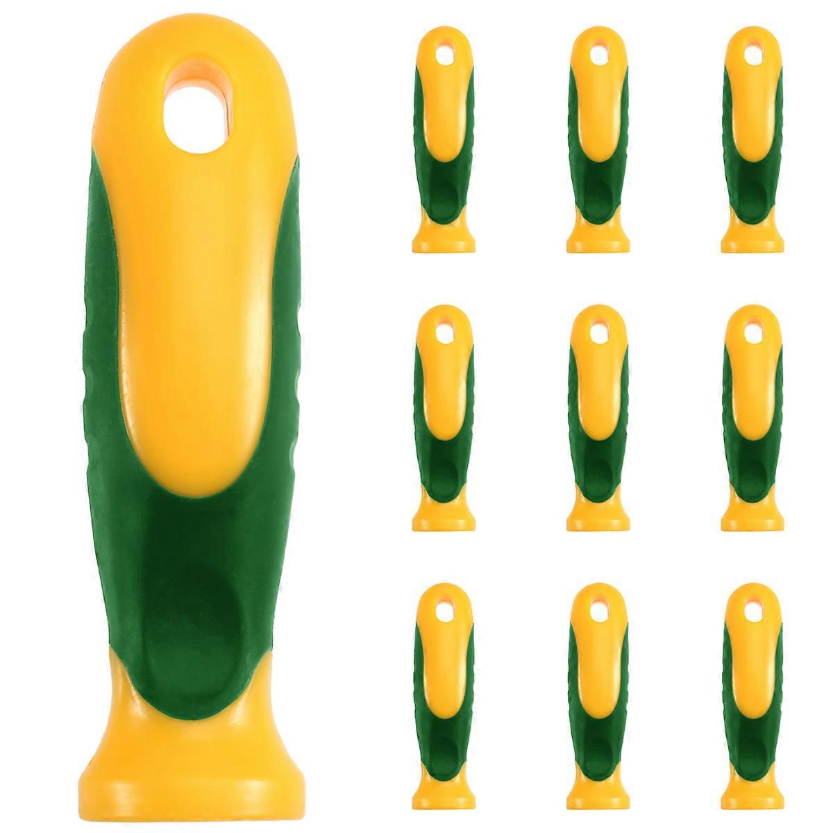 10Pcs Rubber File Handle Rectangular Hole Ergonomic Handles for 4inch Flat and Half File