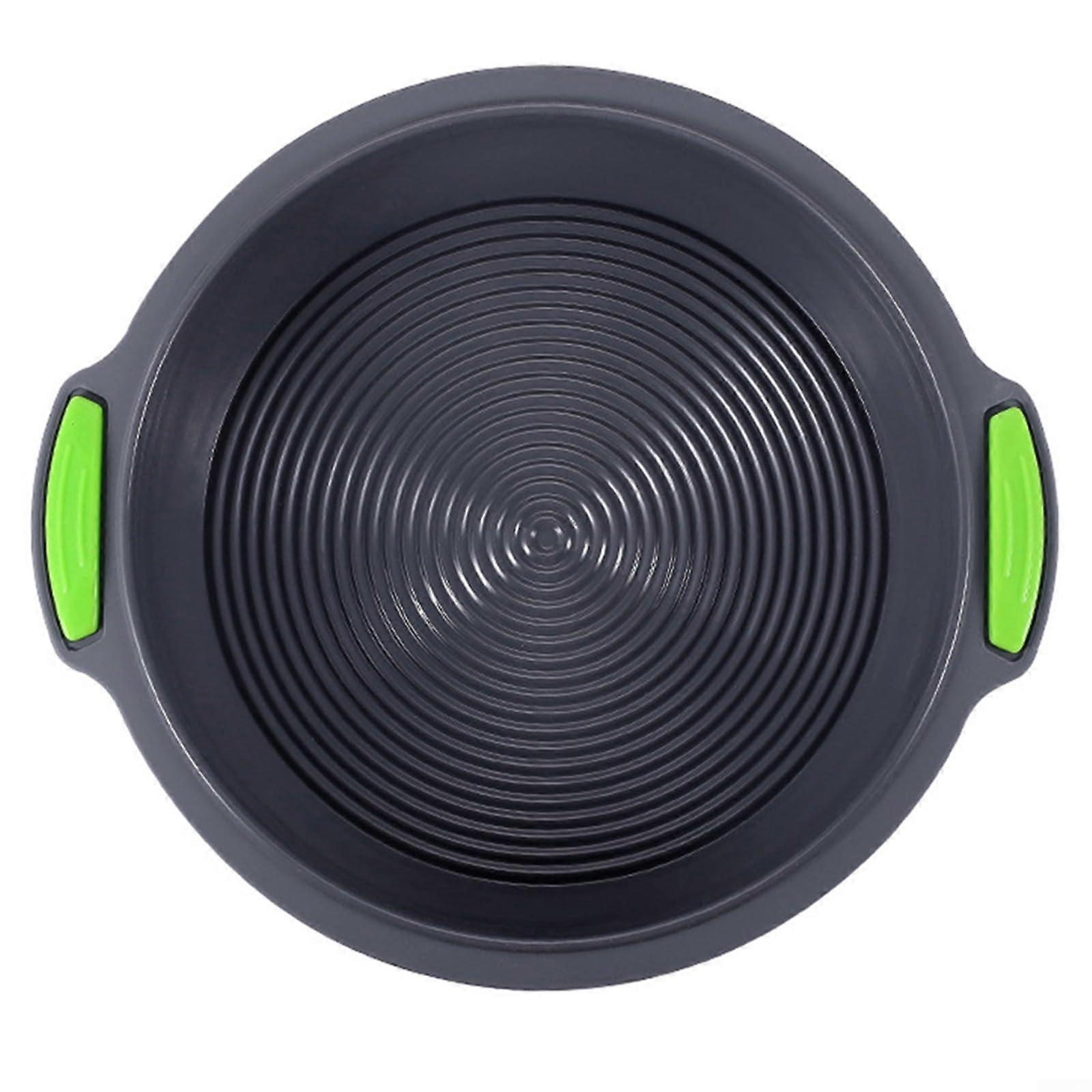 Silicon Cake Pan Gray Green Handle