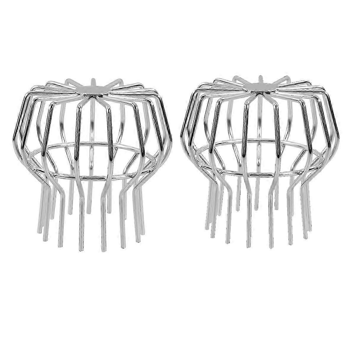 Gutter Guard Stainless Steel Gutter Cleaner Roof Filter Strainer Silver Downspout Strainer Filter Gutter Guards 2pack