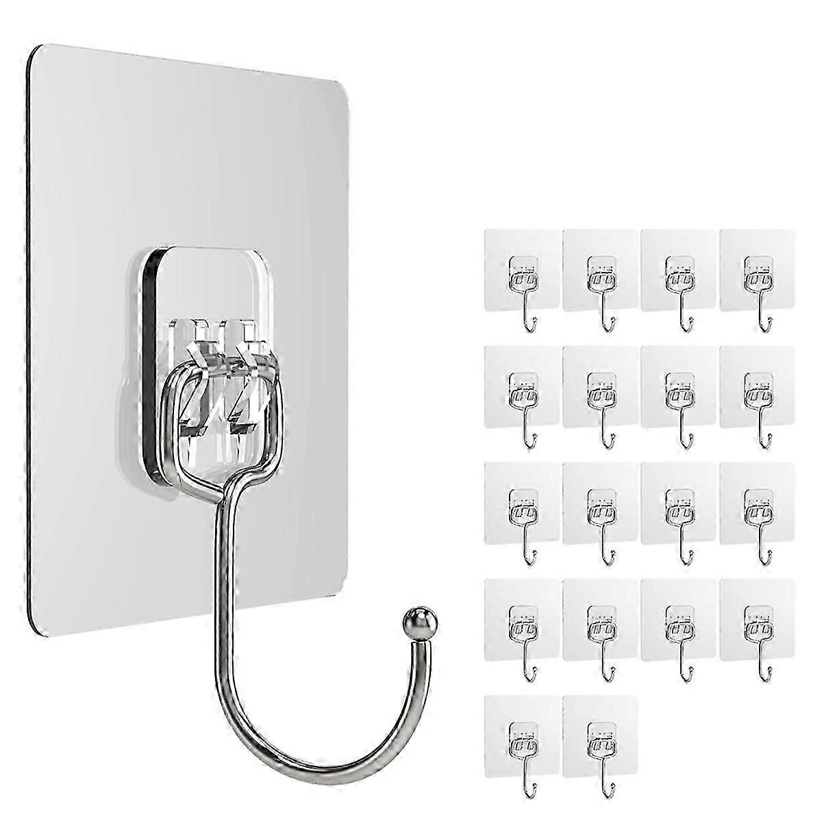 Large adhesive hook, wall hook, strong removable adhesive hook(20pcs)