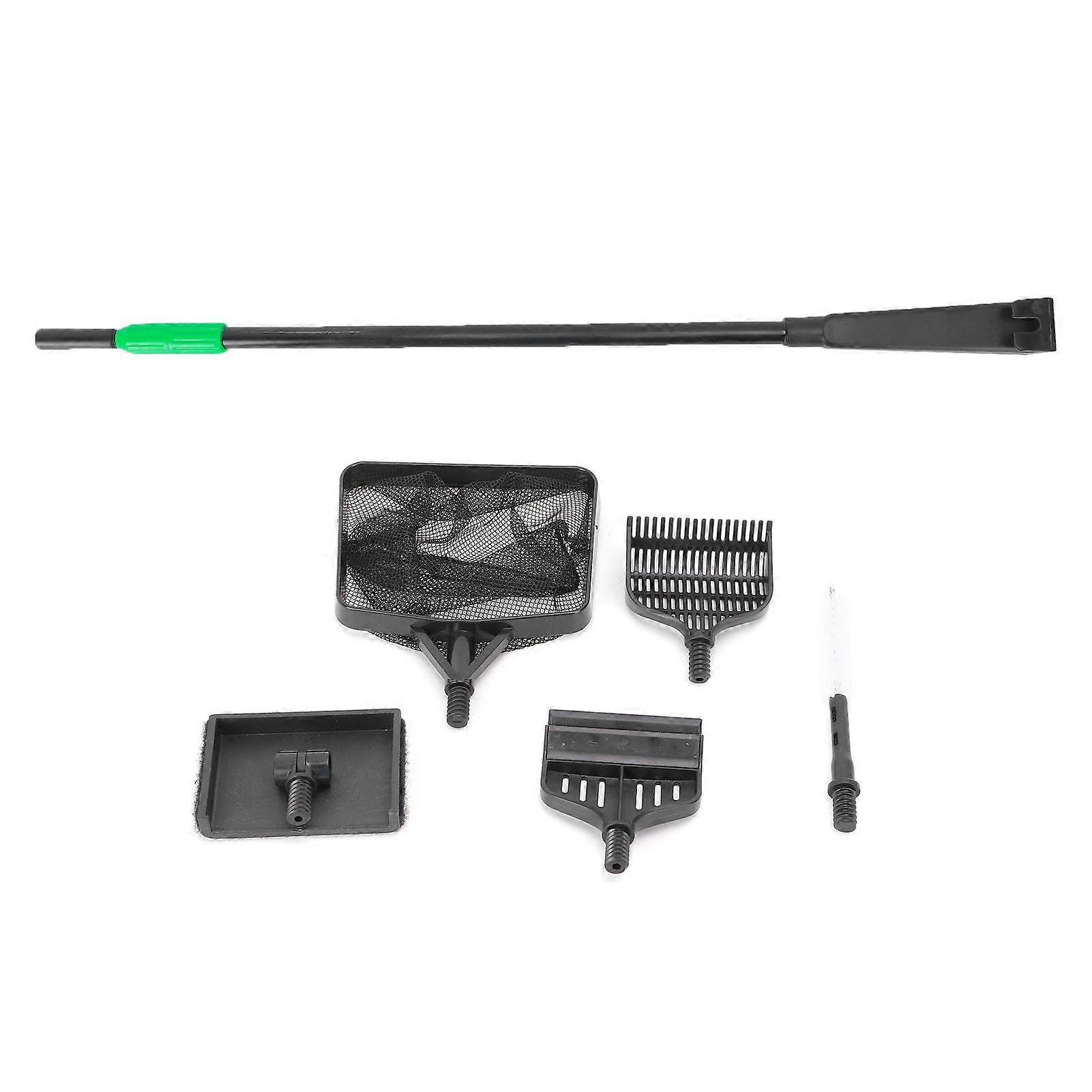 Aquarium Cleaning Tool Adjustable Long Handle Fish Tank Algae Scraper Scrubber Set