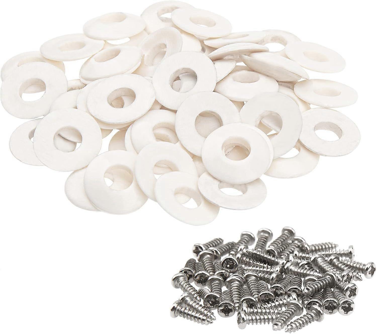 48Pcs Plastic Guitar Tuner Ferrules Washers Compatible with Guitar Tuning Peg