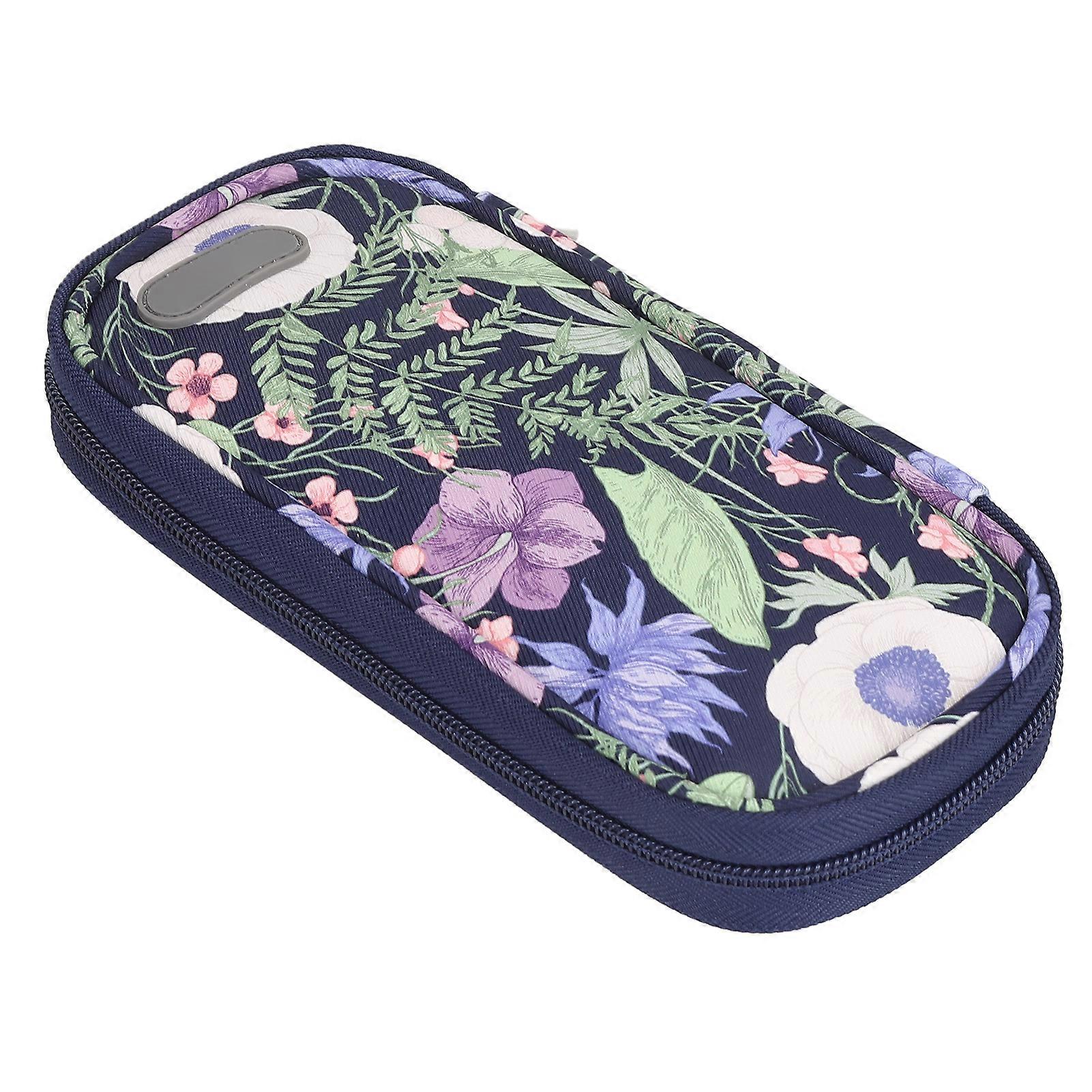 Insulin Cooler Travel Case with 2 Ice Packs EVA Hydrangea Pattern