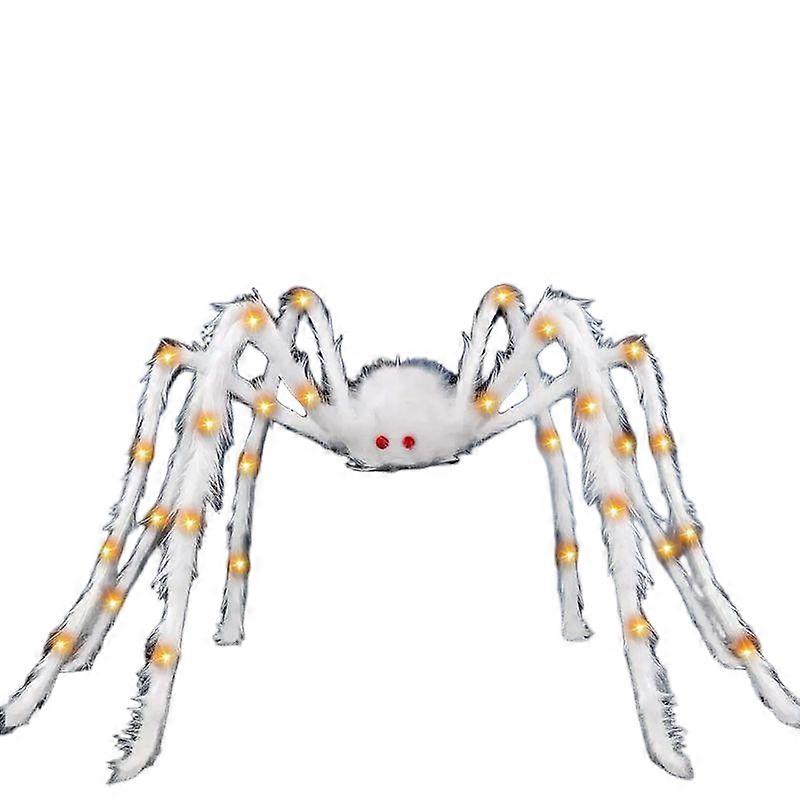 Glowing Plush Spider String Lights, European and American Style with Three Colors Available, 125CM, Outdoor Courtyard Decorations