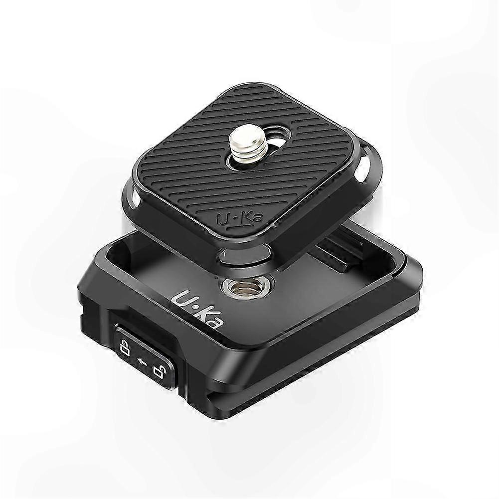 Quick-Release Camera Plate for DSLR and Mirrorless Cameras with Arca-Type and F38 Interface Compatibility
