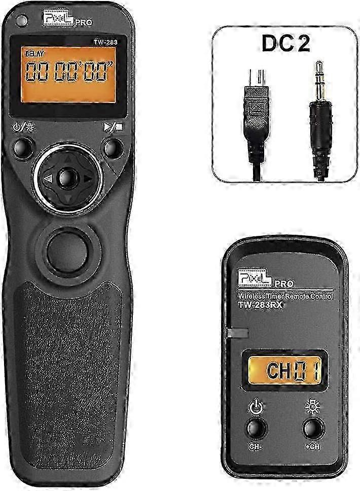 TW-283 DC2 Digital Wireless Remote Control Intervalometer Cable Release Remote Shutter with Timer for Nikon Cameras