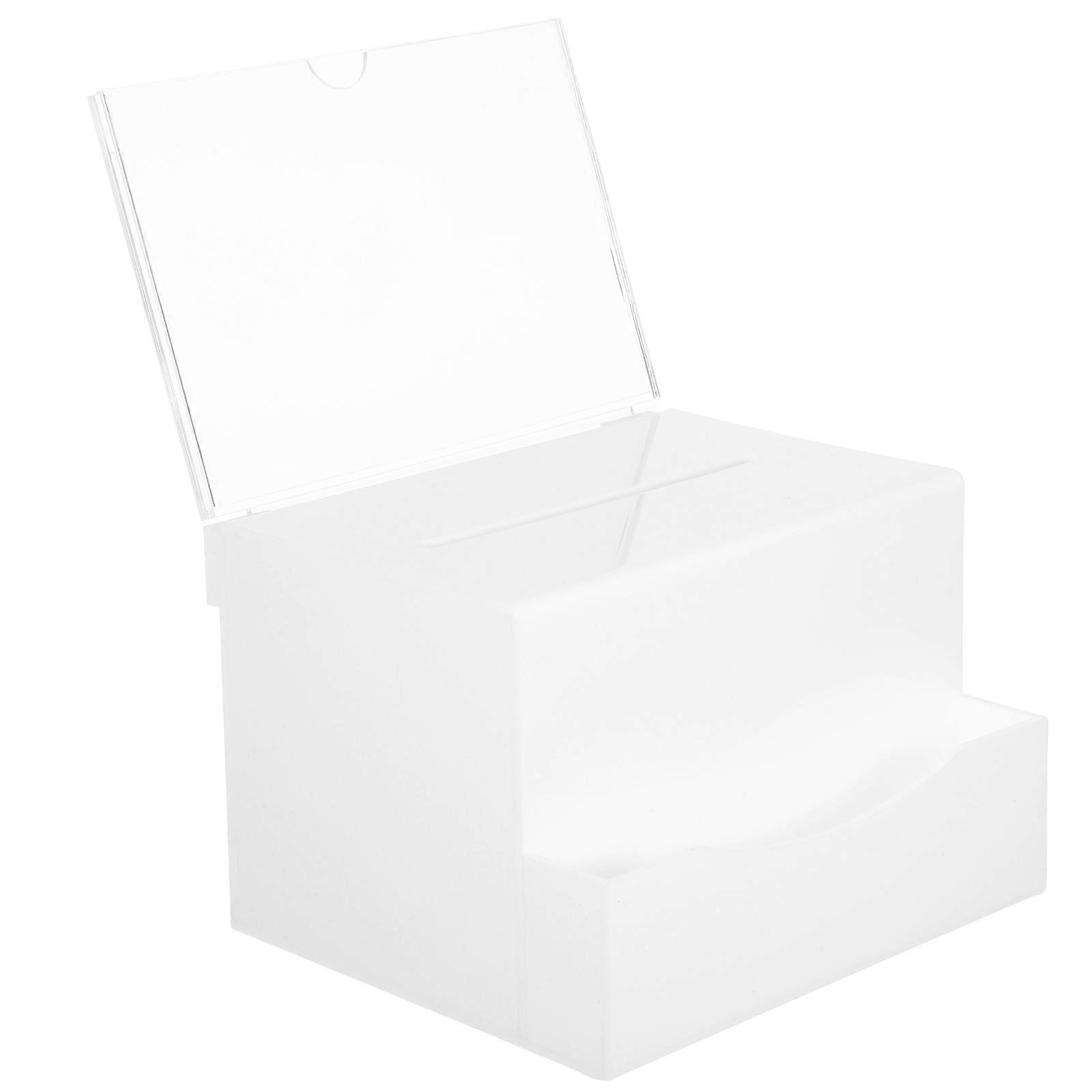 Ballot Box For School Office Feedback Collection With Lock Transparent Acrylic 21X16X14CM 1Set