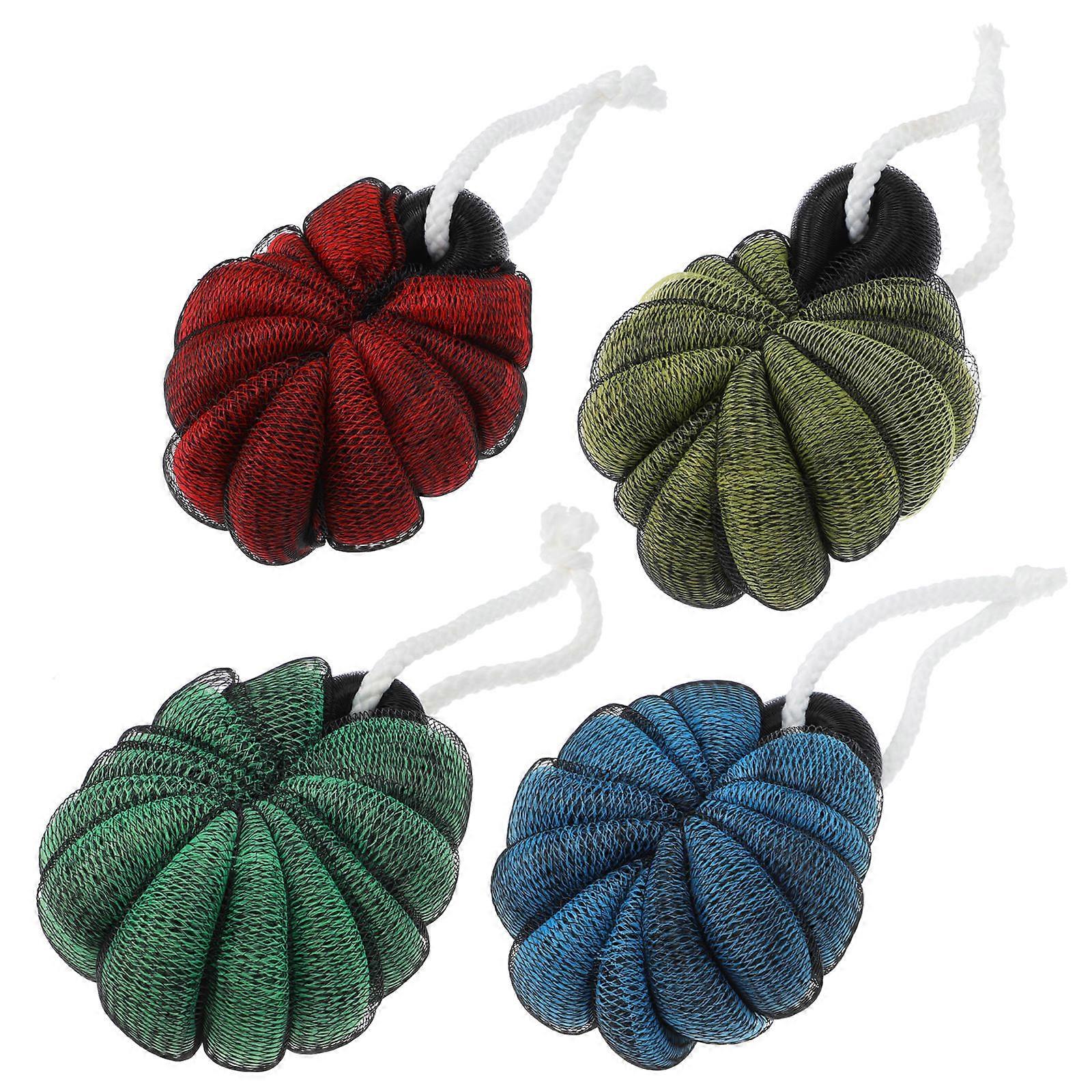 Bath Rub Back Tool Bath Flower for Bathroom Use 4Pcs Home Hanging